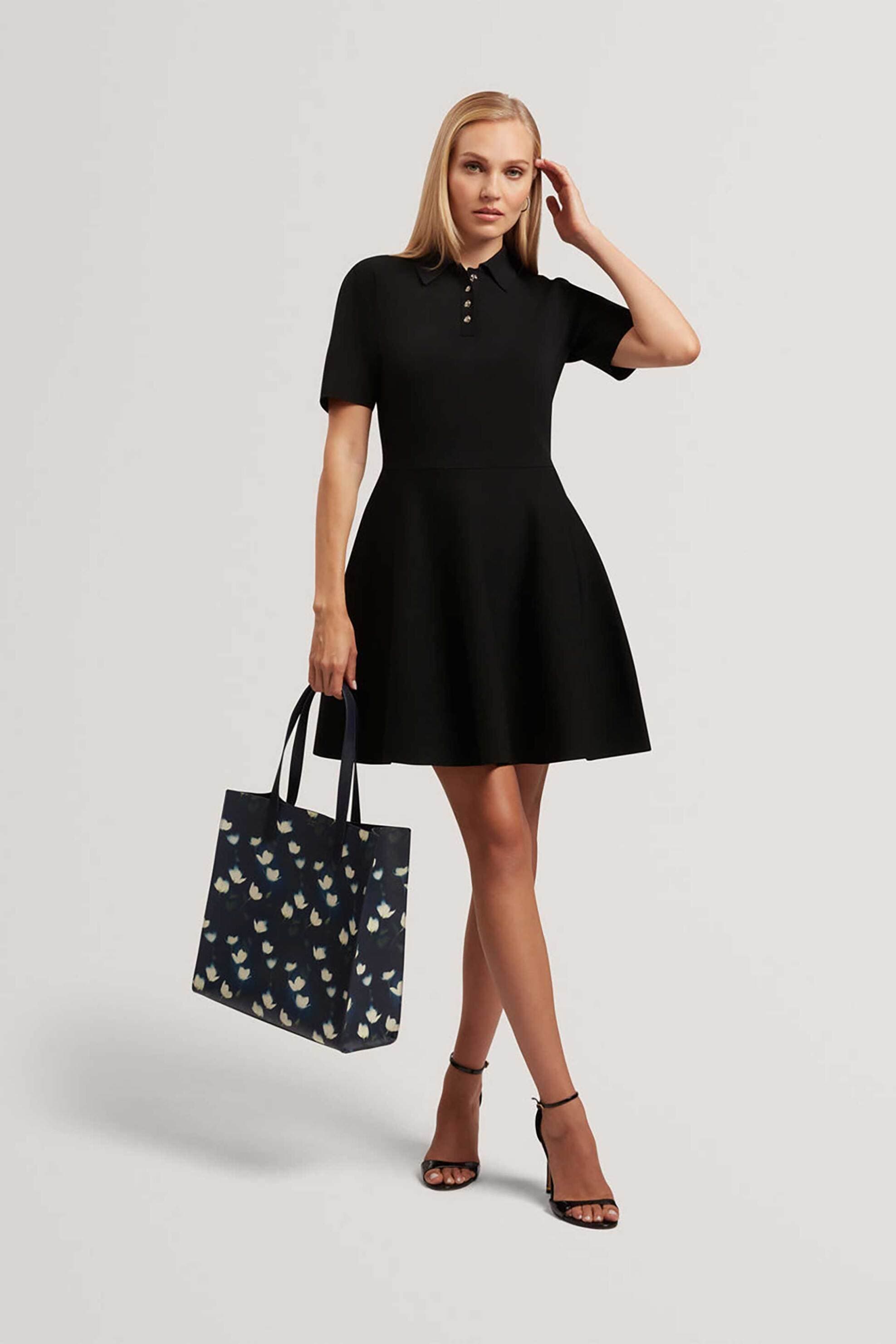 Ted Baker mini πόλο φόρεμα μονόχρωμο Slim Fit "Rondaa"