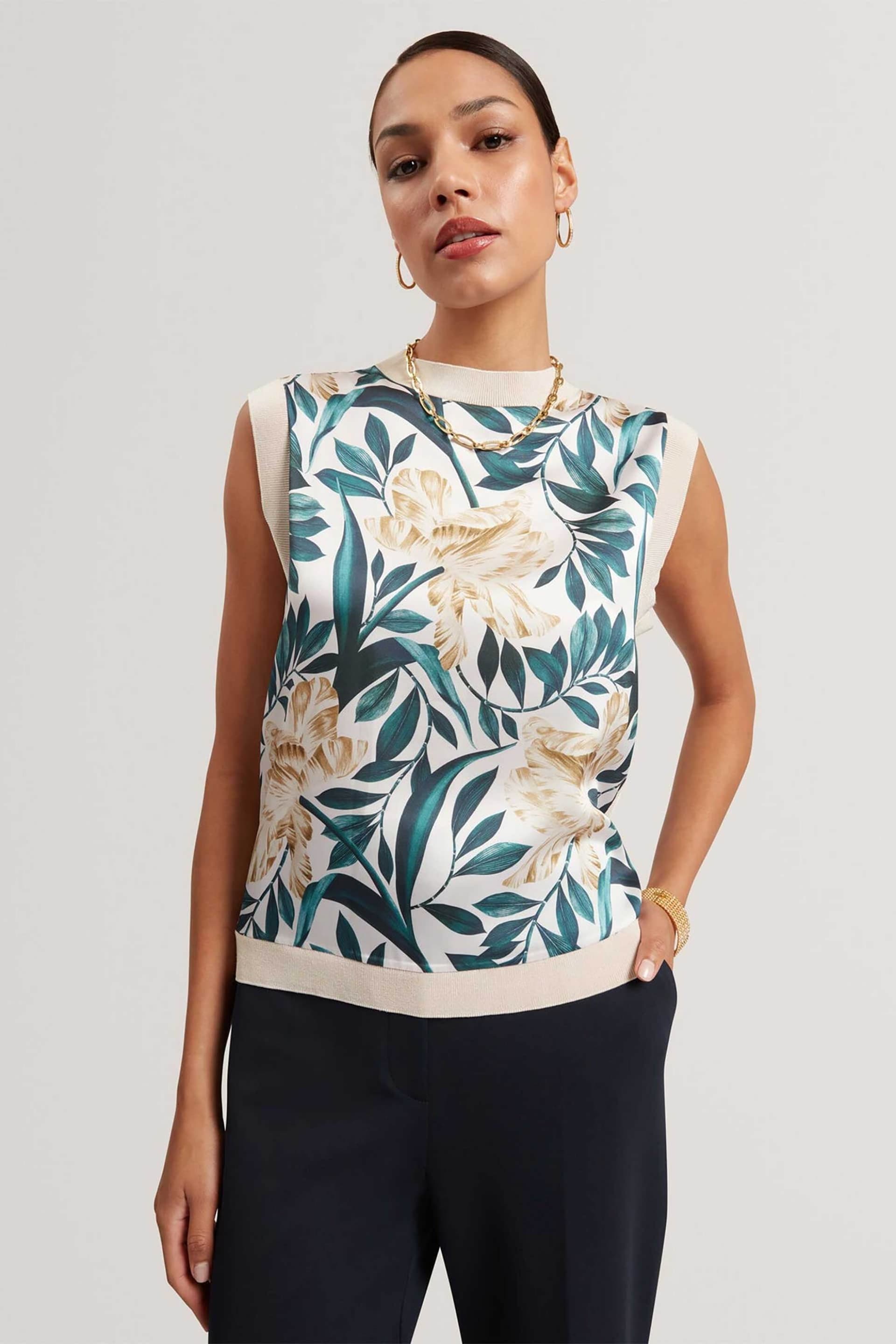 Ted Baker γυναικείο αμάνικο τοπ με floral σχέδιο "Aylli"
