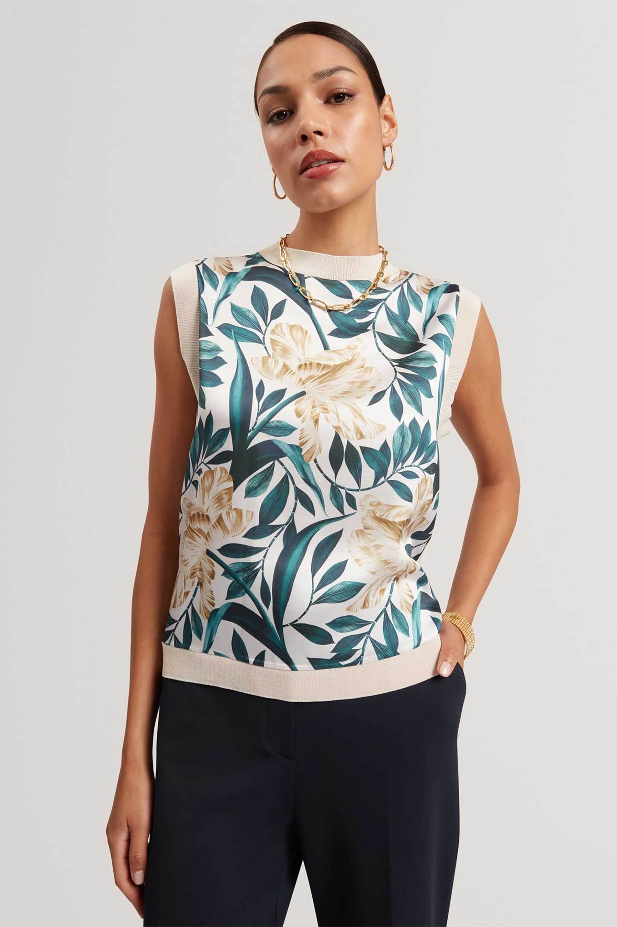 Ted Baker γυναικείο αμάνικο τοπ με floral σχέδιο "Aylli"