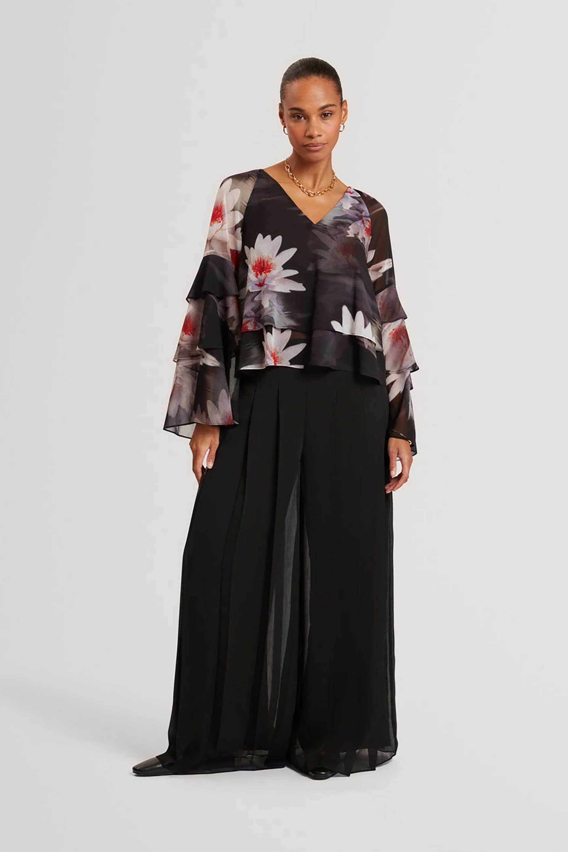 Ted Baker γυναικείο παντελόνι μονόχρωμο Wide Fit "Antera"