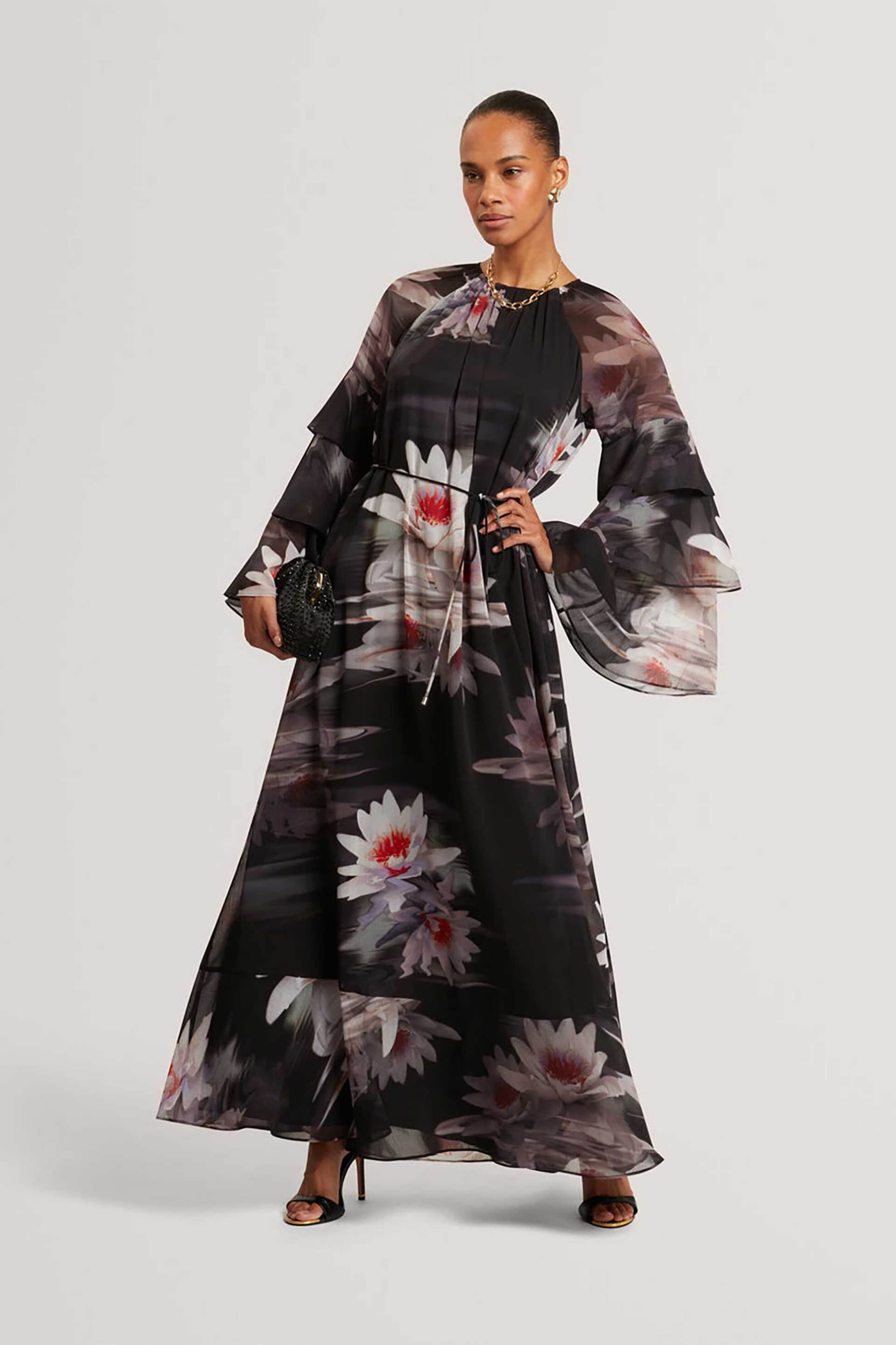 Ted Baker γυναικείο maxi φόρεμα με floral print "Moliia"