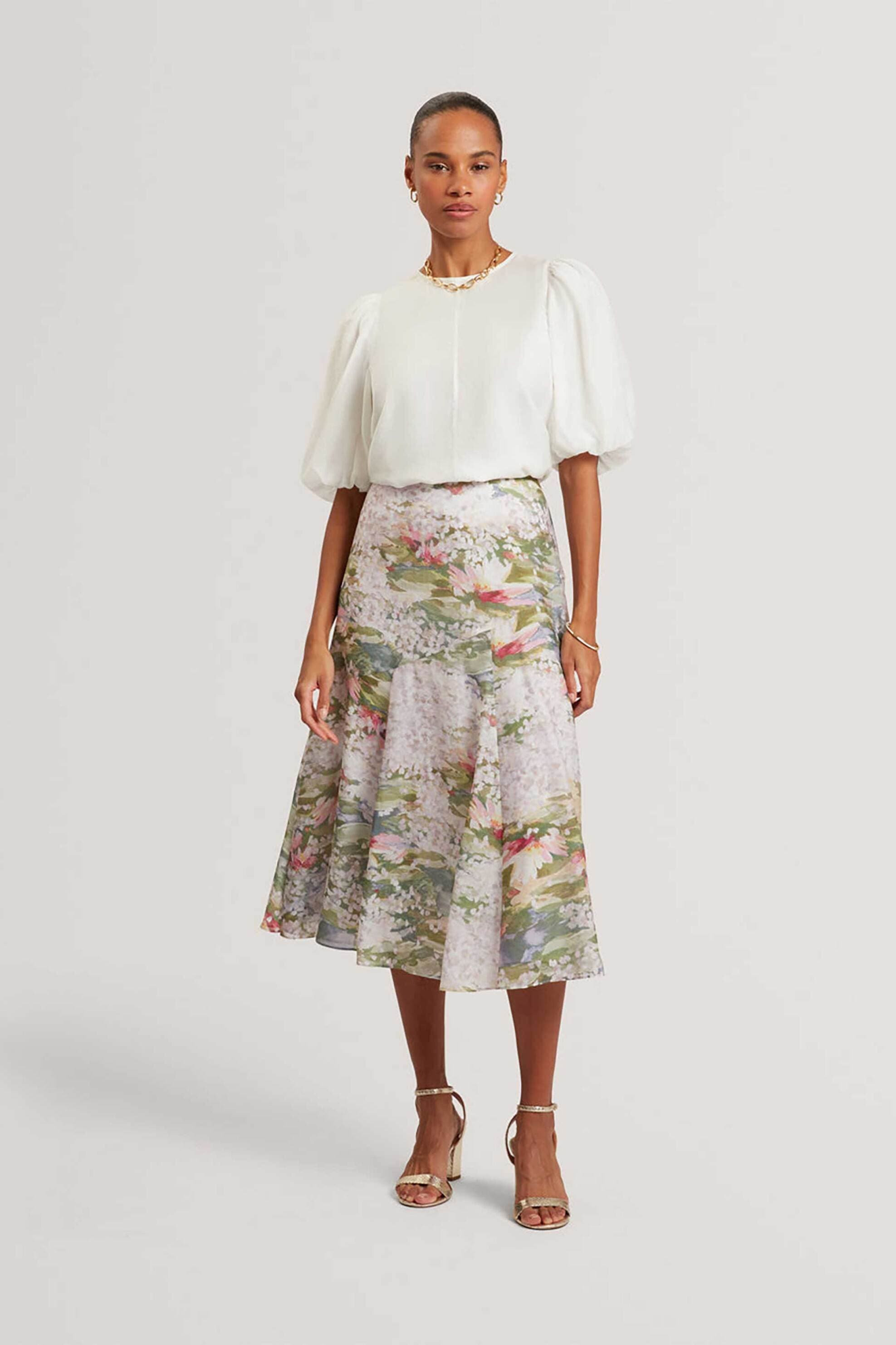 Ted Baker γυναικεία midi φούστα με floral print Relaxed Fit "Layda"
