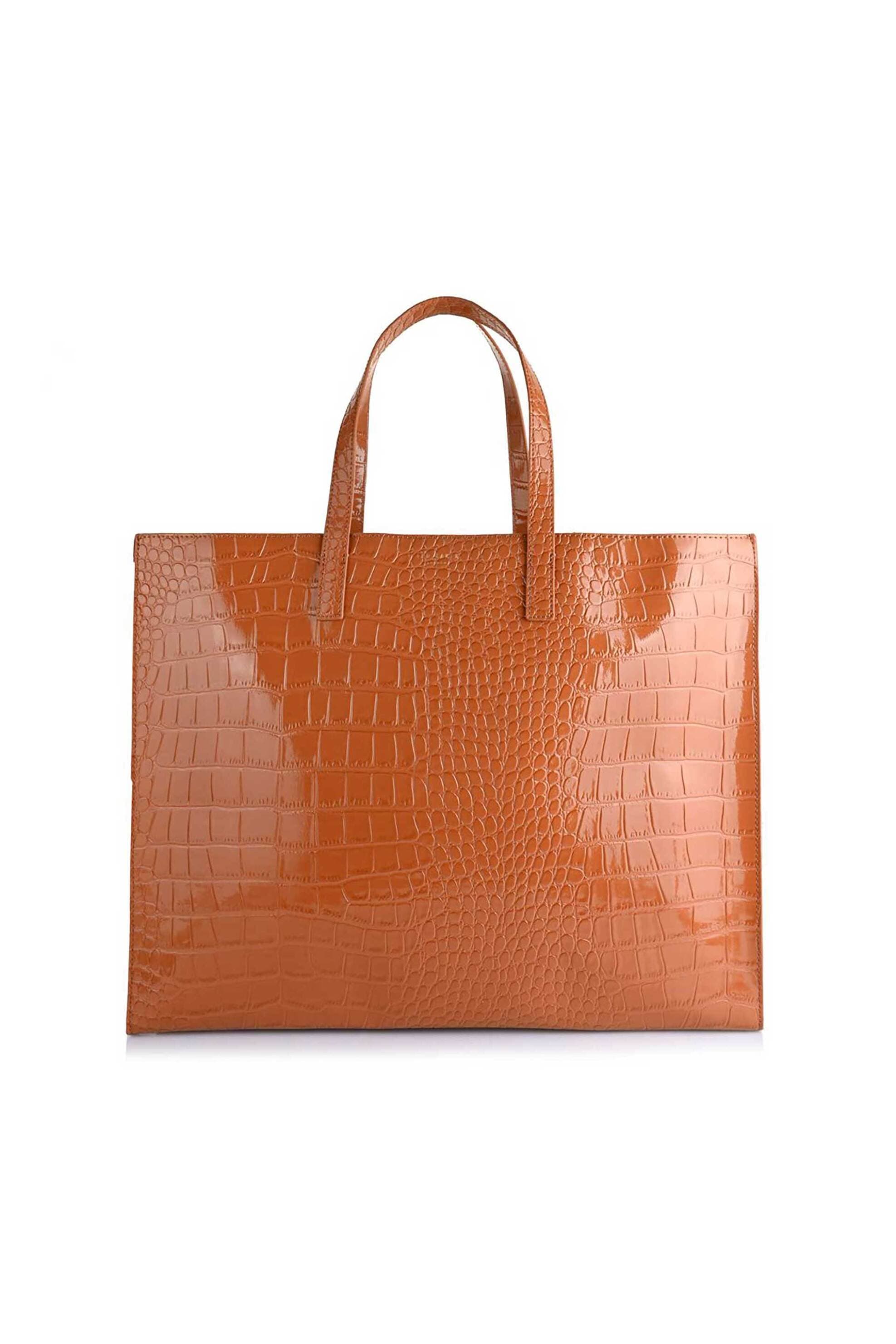 Ted Baker γυναικεία τσάντα ώμου με κροκό σχέδιο "Wellma" | ONE SIZE