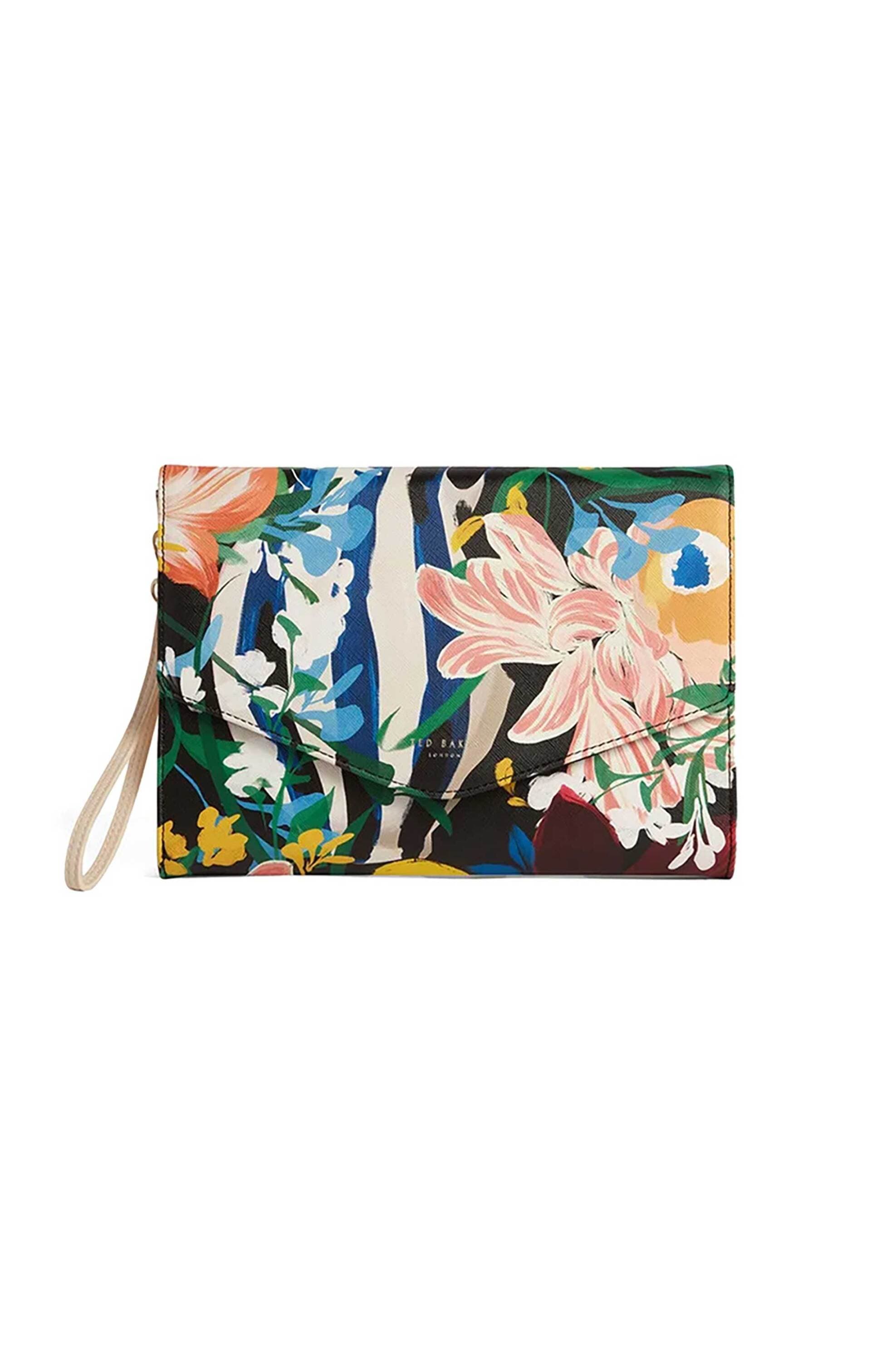Ted Baker γυναικείo clutch με floral print "Bouioni" - 284119 Μαύρο | ONE SIZE