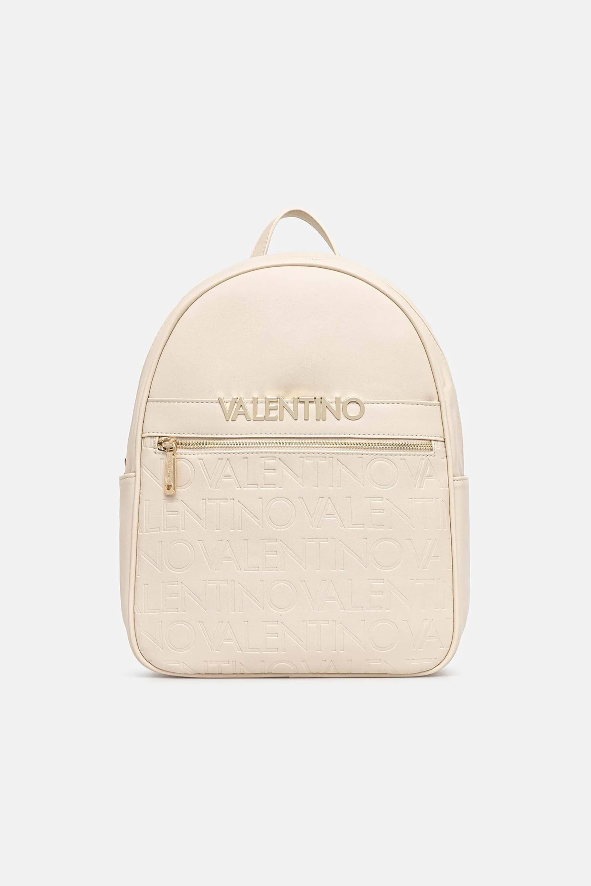 Valentino γυναικείο backpack με μεταλλικό και ανάγλυφο λογότυπο "Cora"