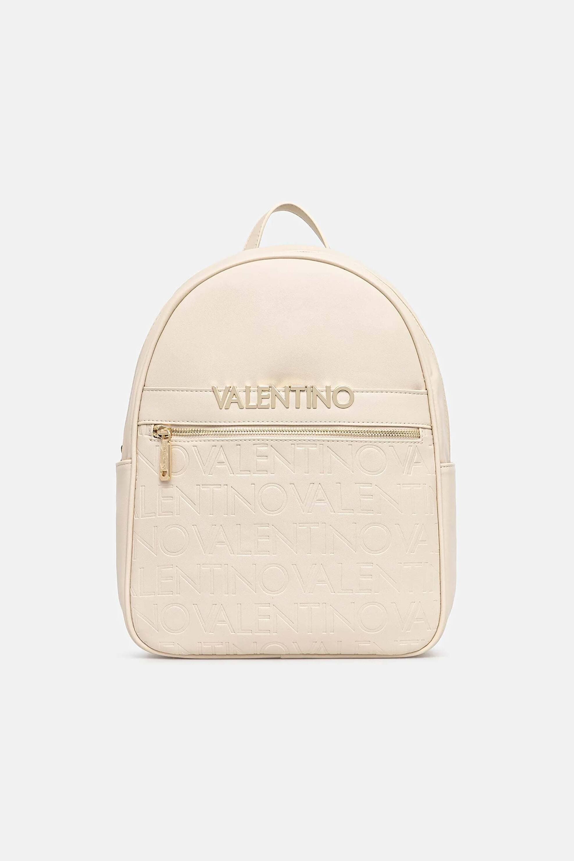 Valentino γυναικείο backpack με μεταλλικό και ανάγλυφο λογότυπο "Cora"