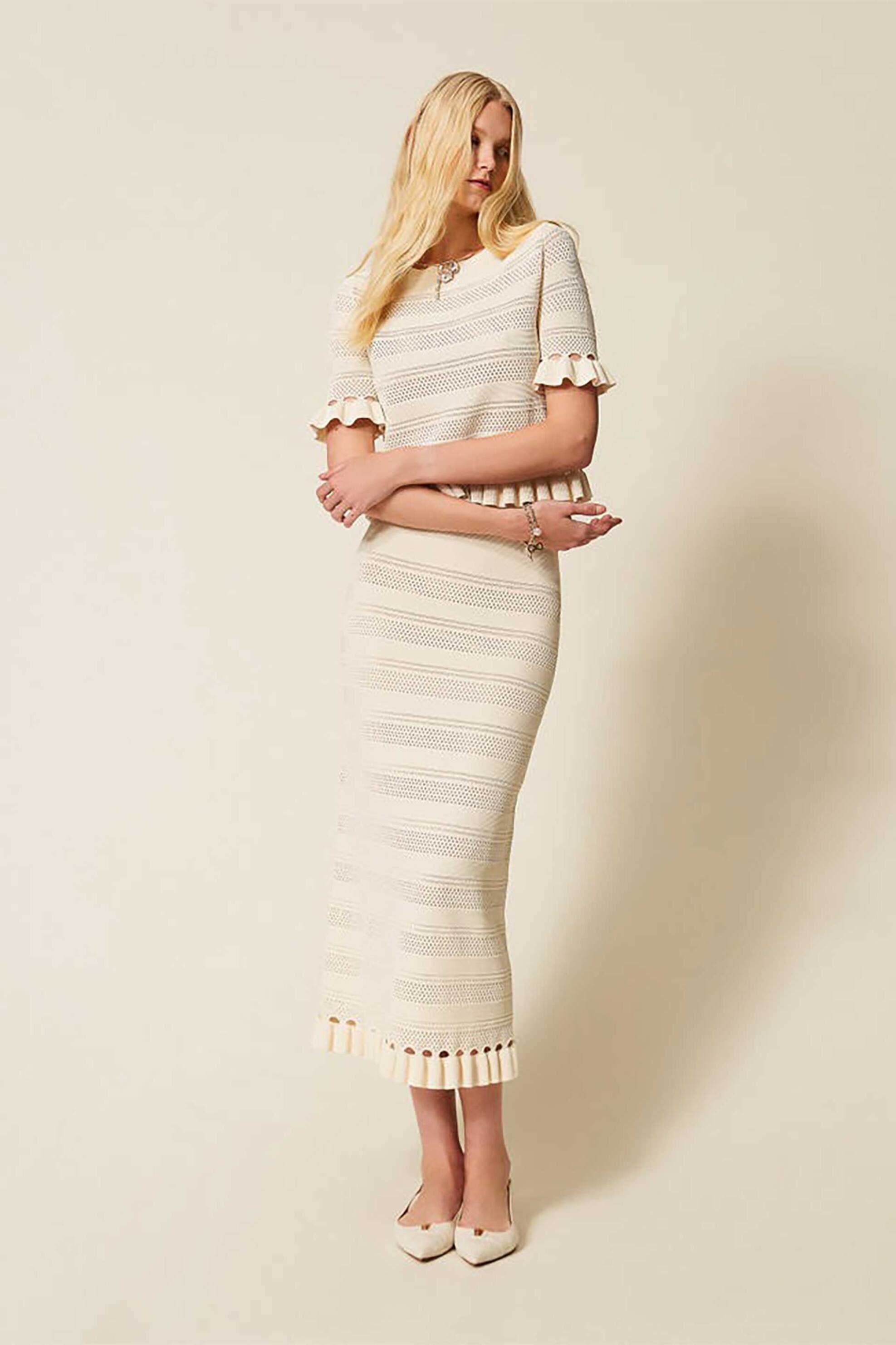 Twinset γυναικεία midi φούστα πλεκτή