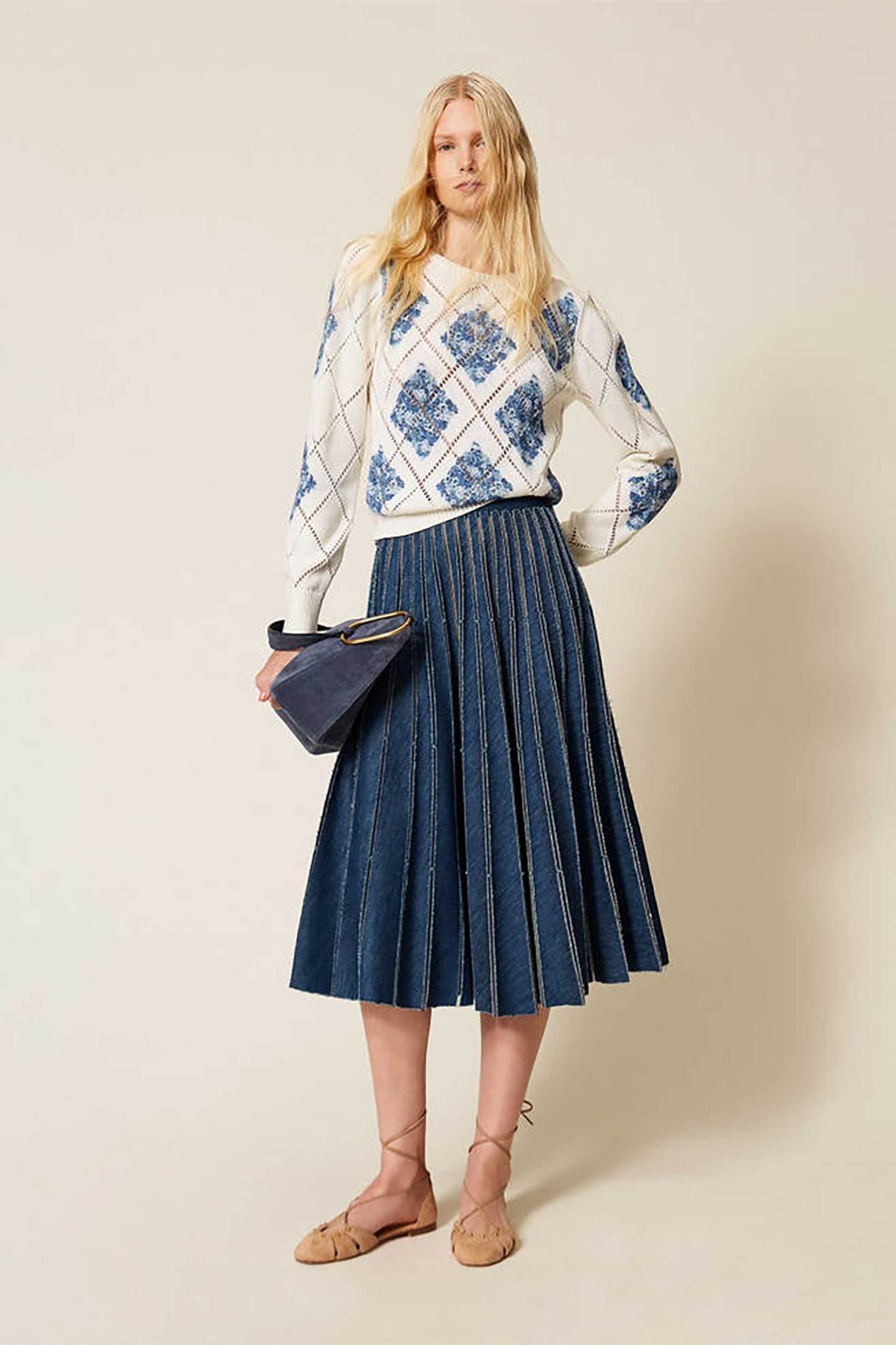 Twinset γυναικεία mini φούστα πλισέ