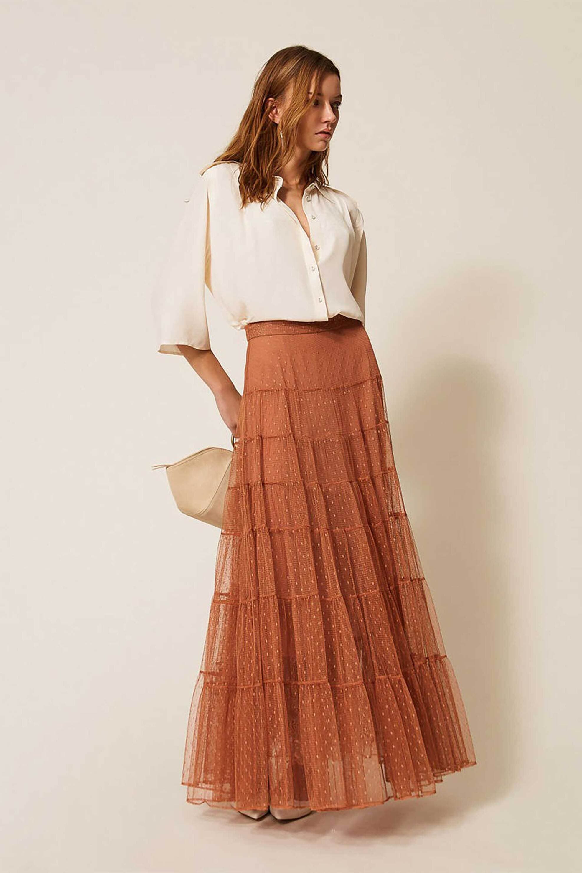 Twinset γυναικεία maxi φούστα τούλινη