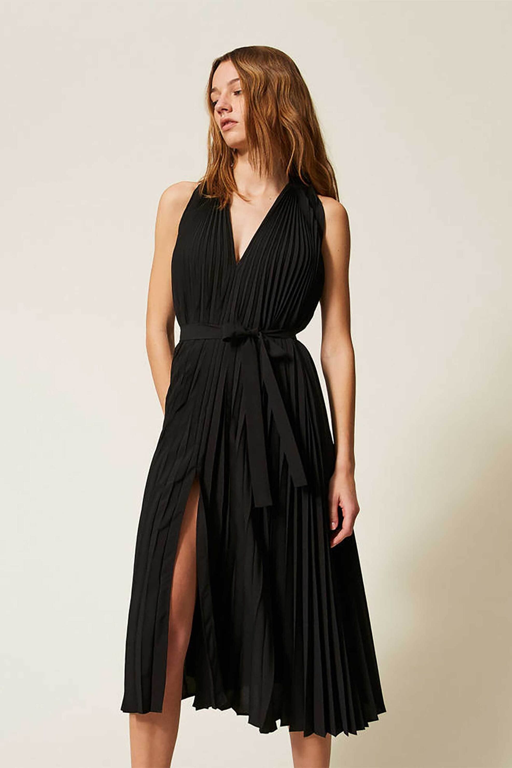 Twinset γυναικείο midi φόρεμα πλισέ