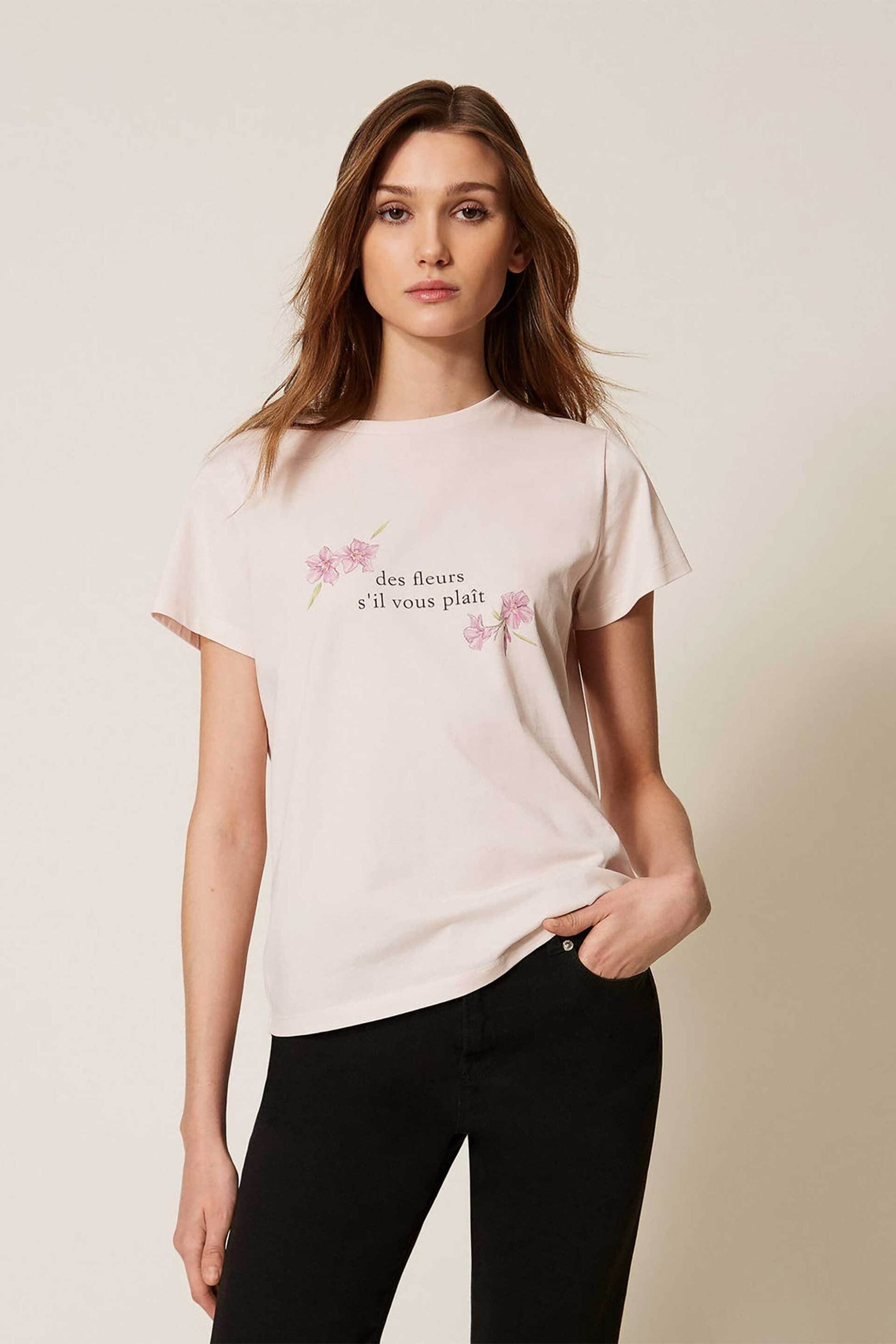Twinset γυναικείο T-shirt με floral print