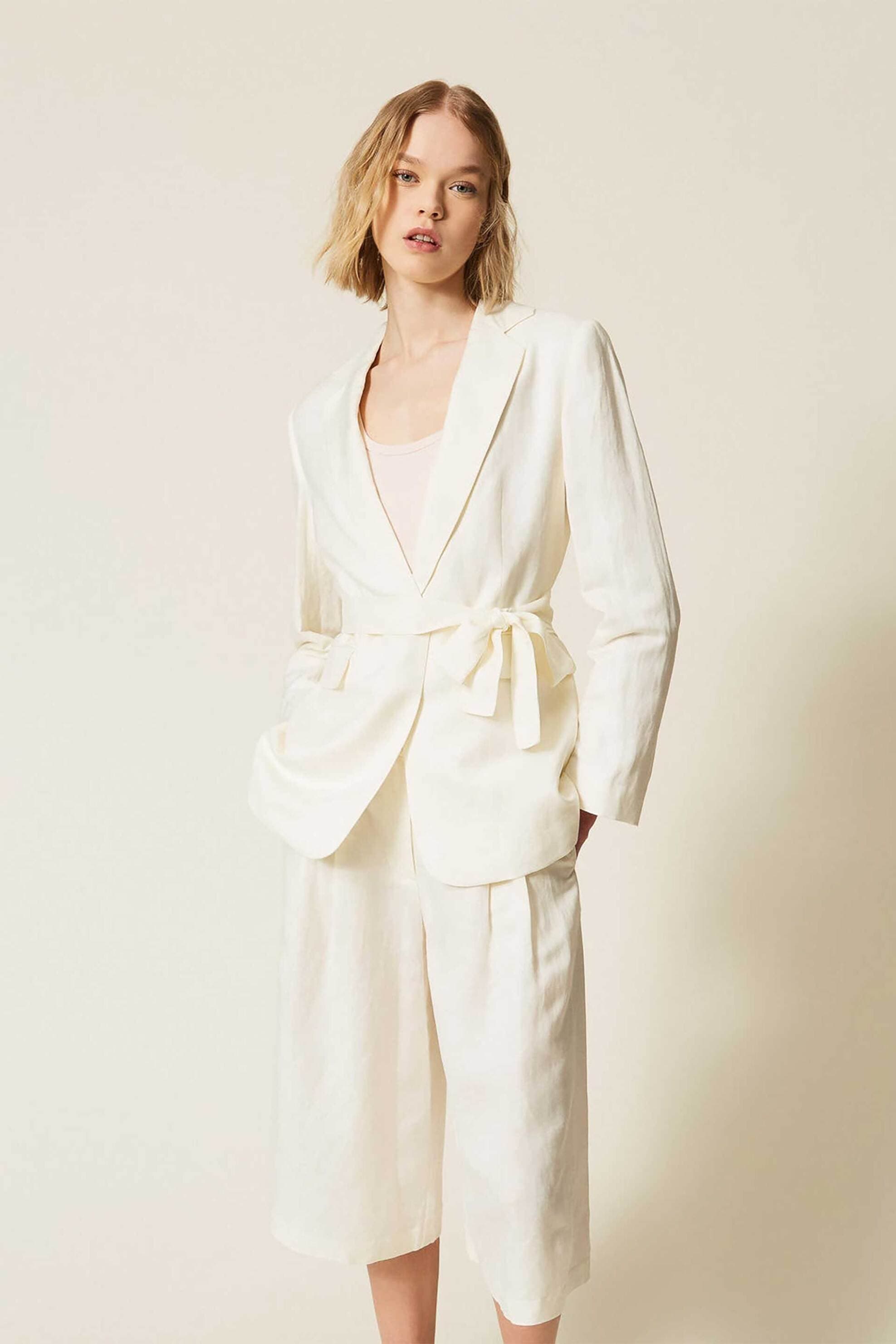 Twinset γυναικεία βερμούδα με λινό