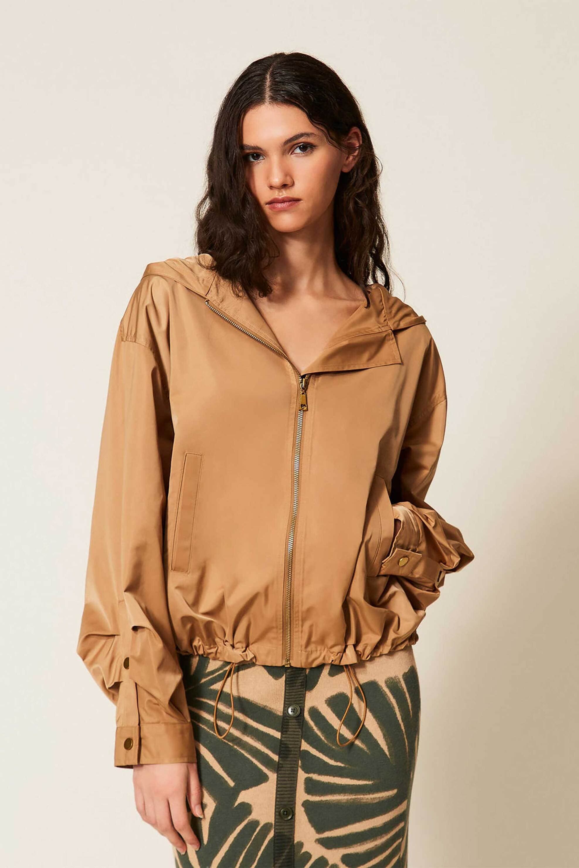 Twinset γυναικείο jacket με κουκούλα