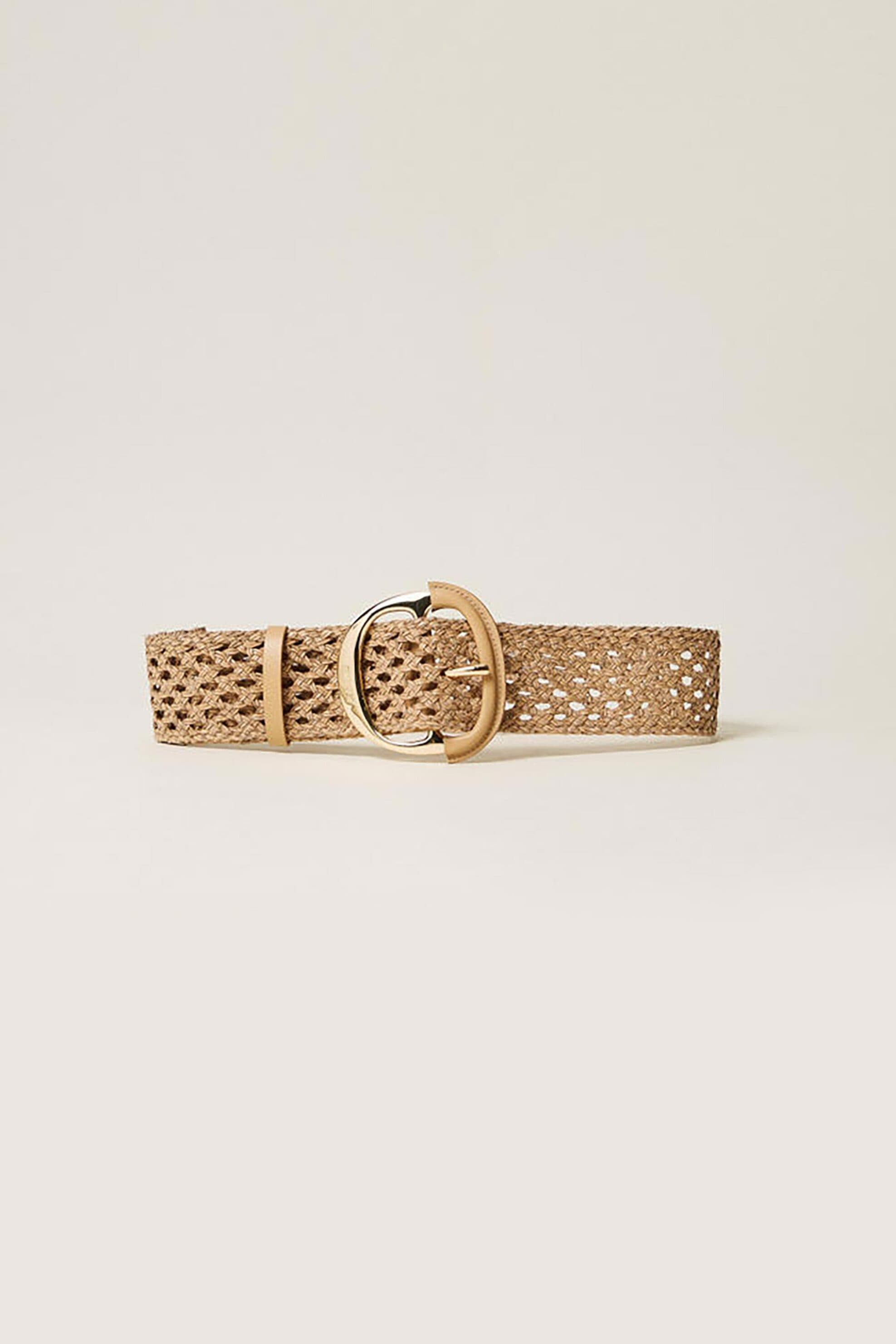 Twinset γυναικεία ζώνη διπλής με πλεκτό σχέδιο