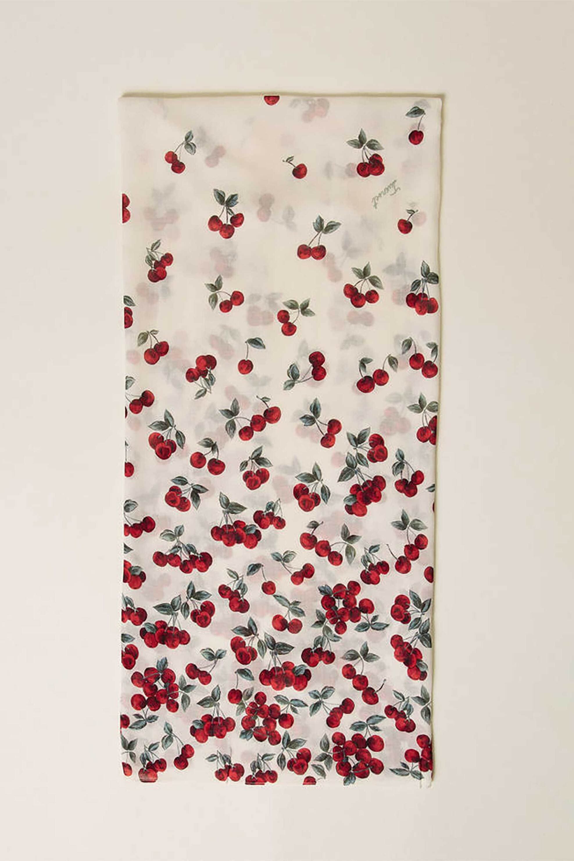 Twinset γυναικείο κασκόλ με cherry print