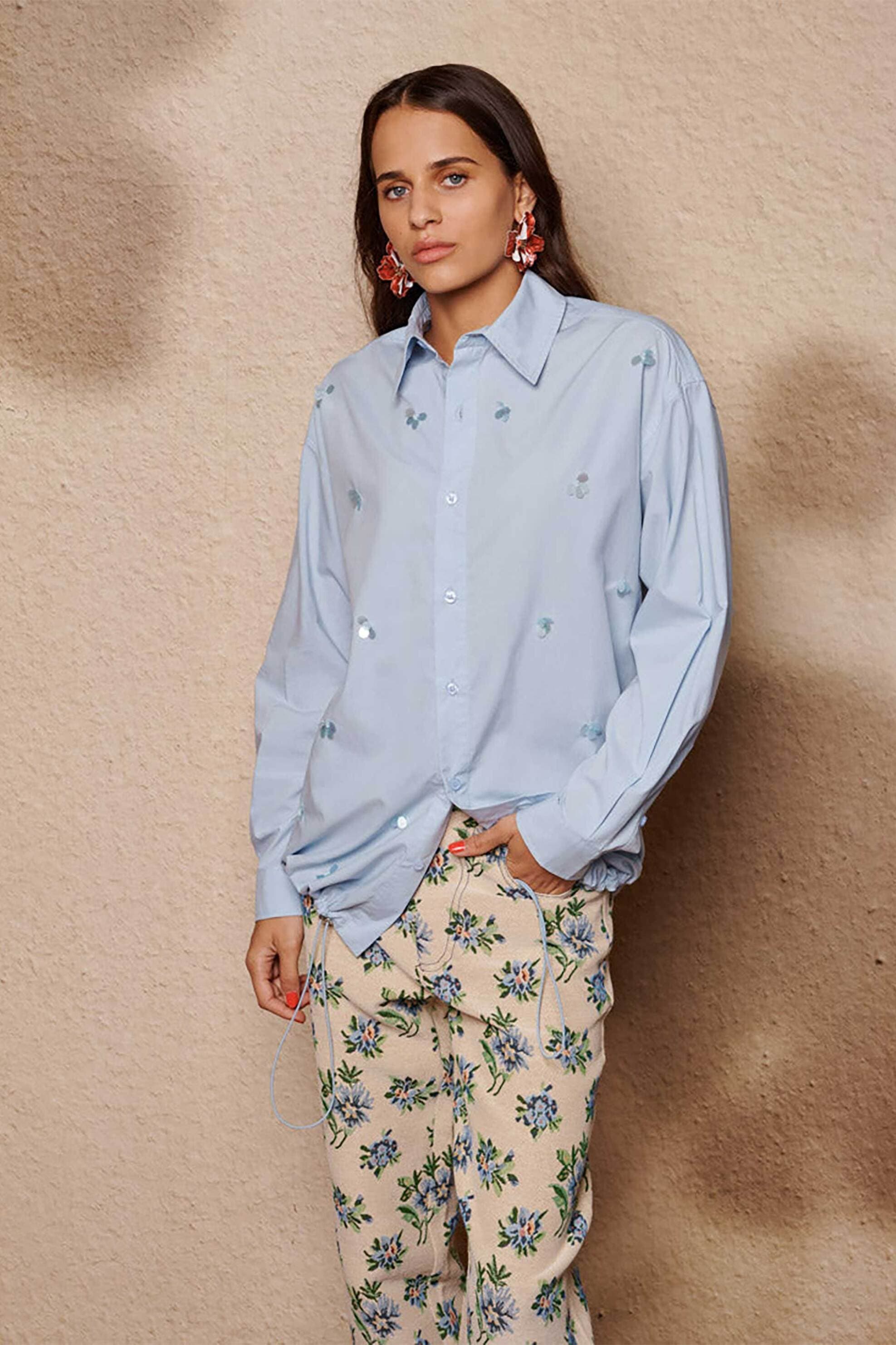 Sister Jane γυναικείο πουκάμισο με κέντημα "Ellis"