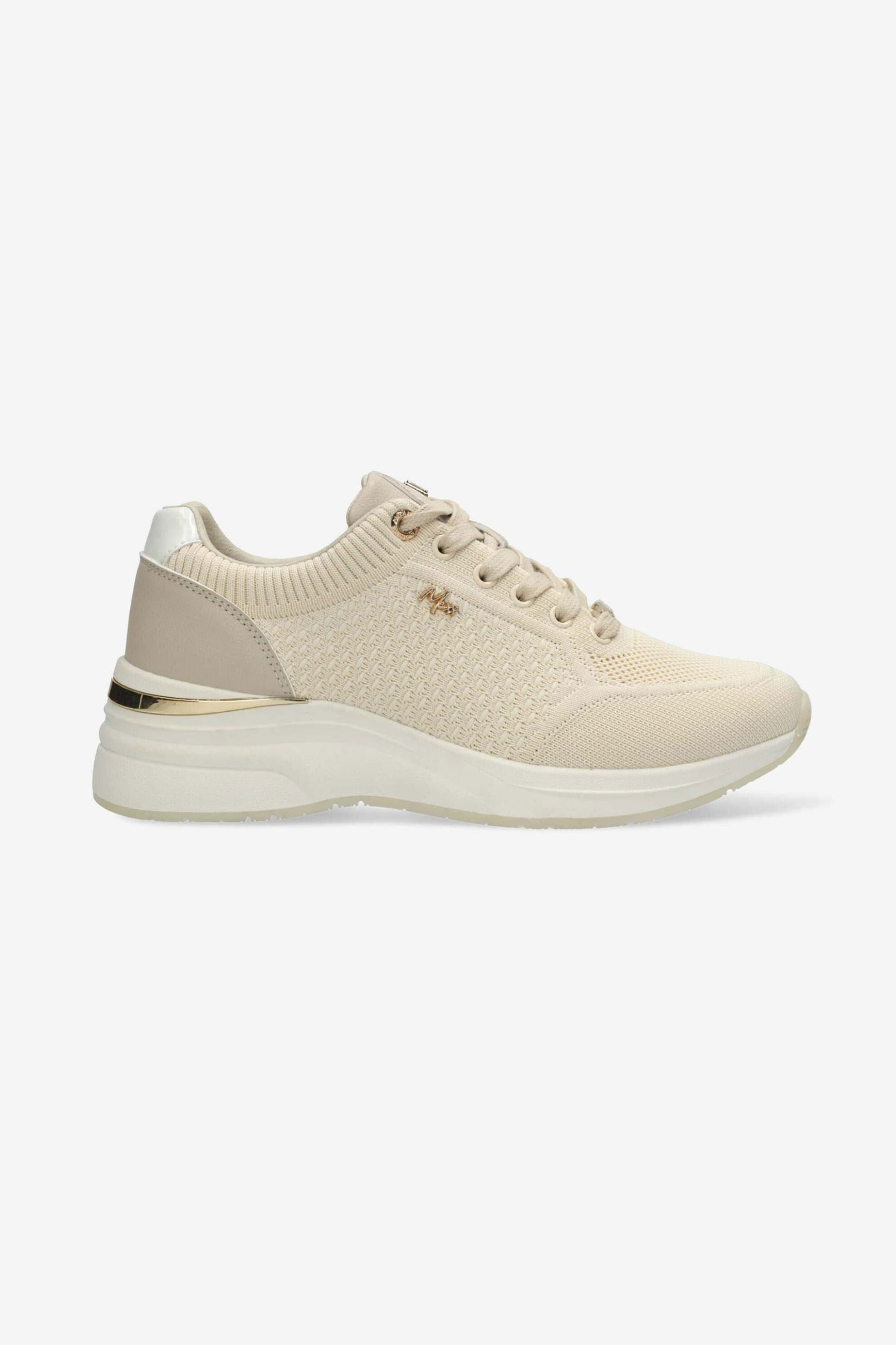 Mexx γυναικεία sneakers μονόχρωμα με μεταλλικό λογότυπο και μονόγραμμα "Nena"
