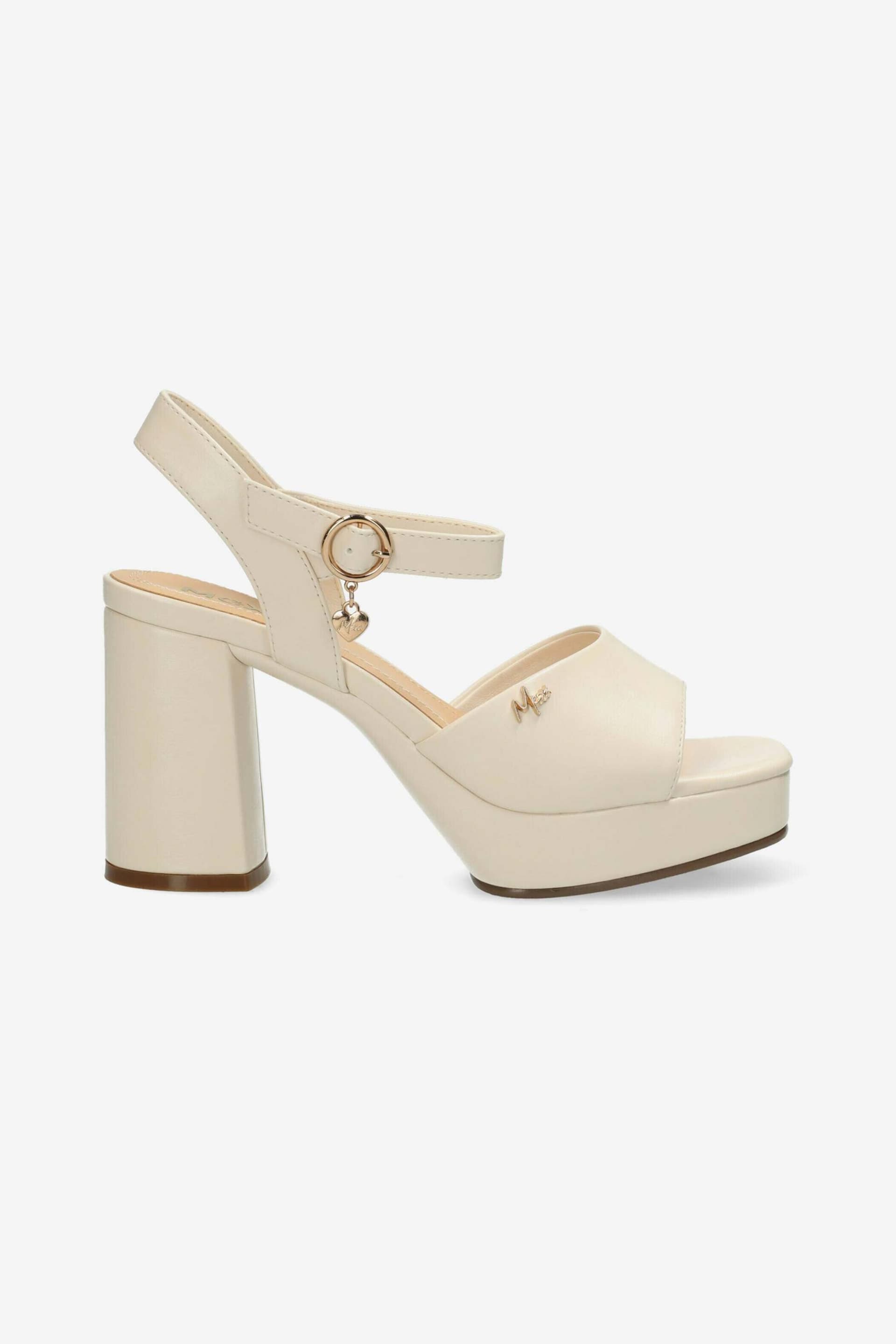 Mexx γυναικεία πέδιλα μονόχρωμα με μεταλλικό λογότυπο στο πλάι "Lou" | 40