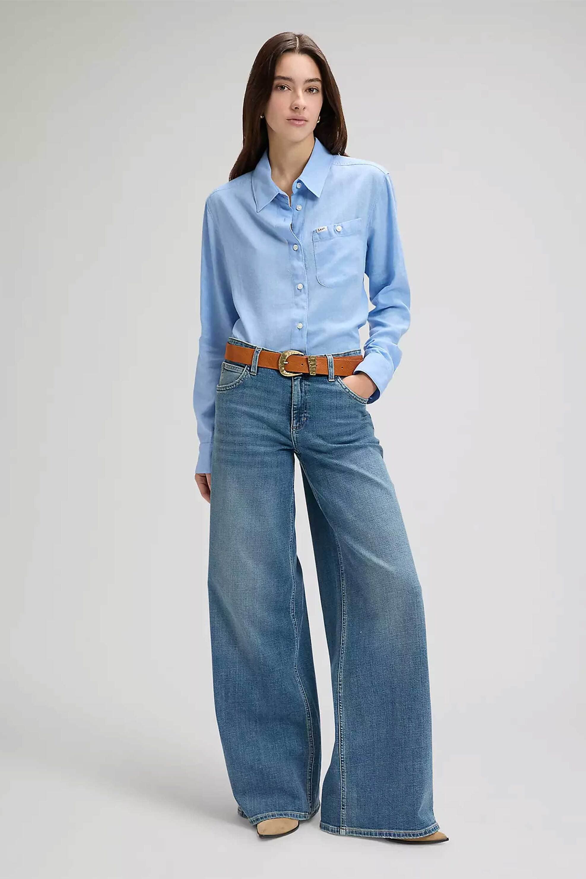 Lee® γυναικεία δερμάτινη ζώνη με μεταλλική αγκράφα "Boho"