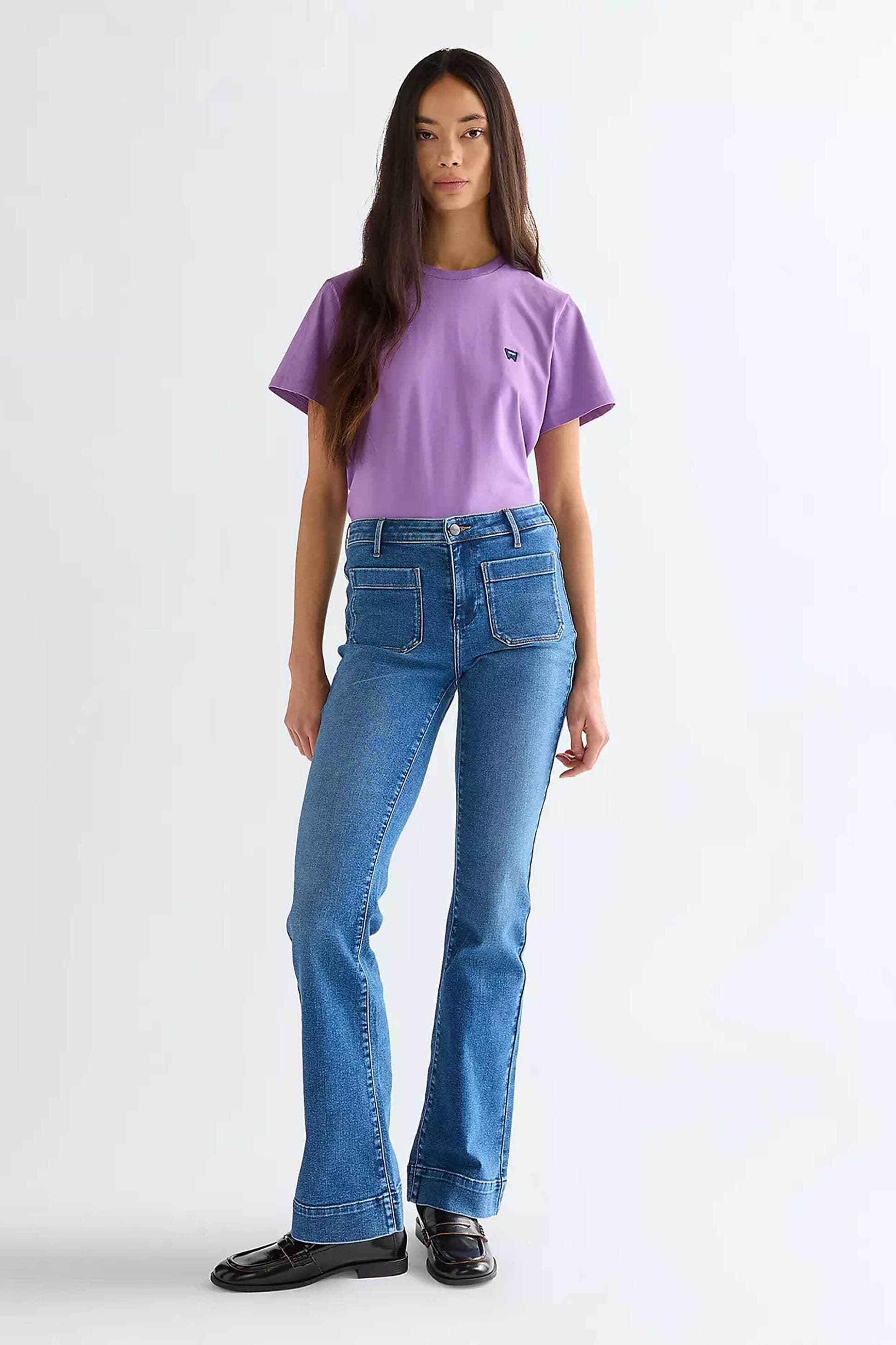 Wrangler® γυναικείο τζιν παντελόνι Flared Fit "Raven"