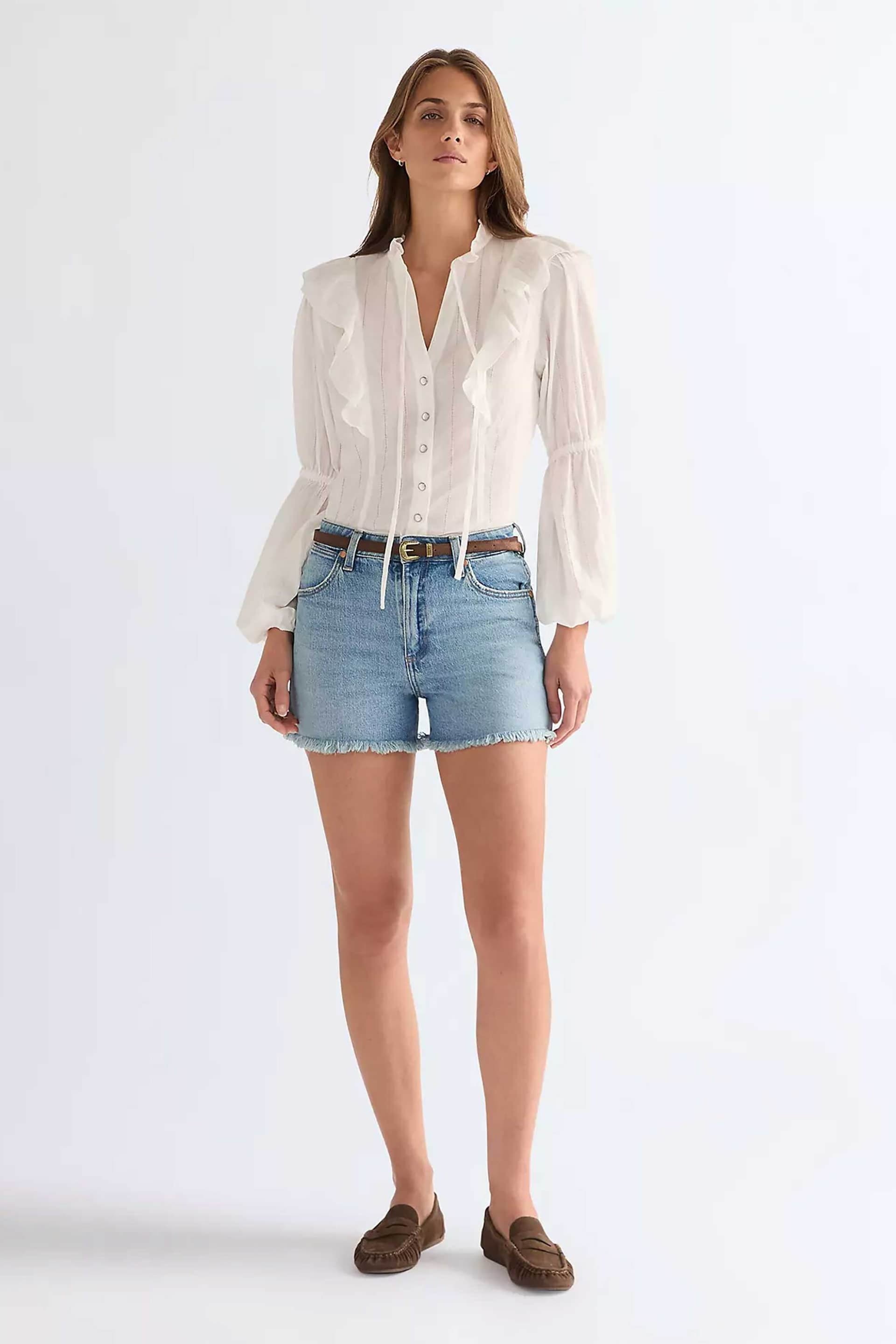 Wrangler® γυναικεία λεπτή δερμάτινη ζώνη με μεταλλική αγκράφα "Western"