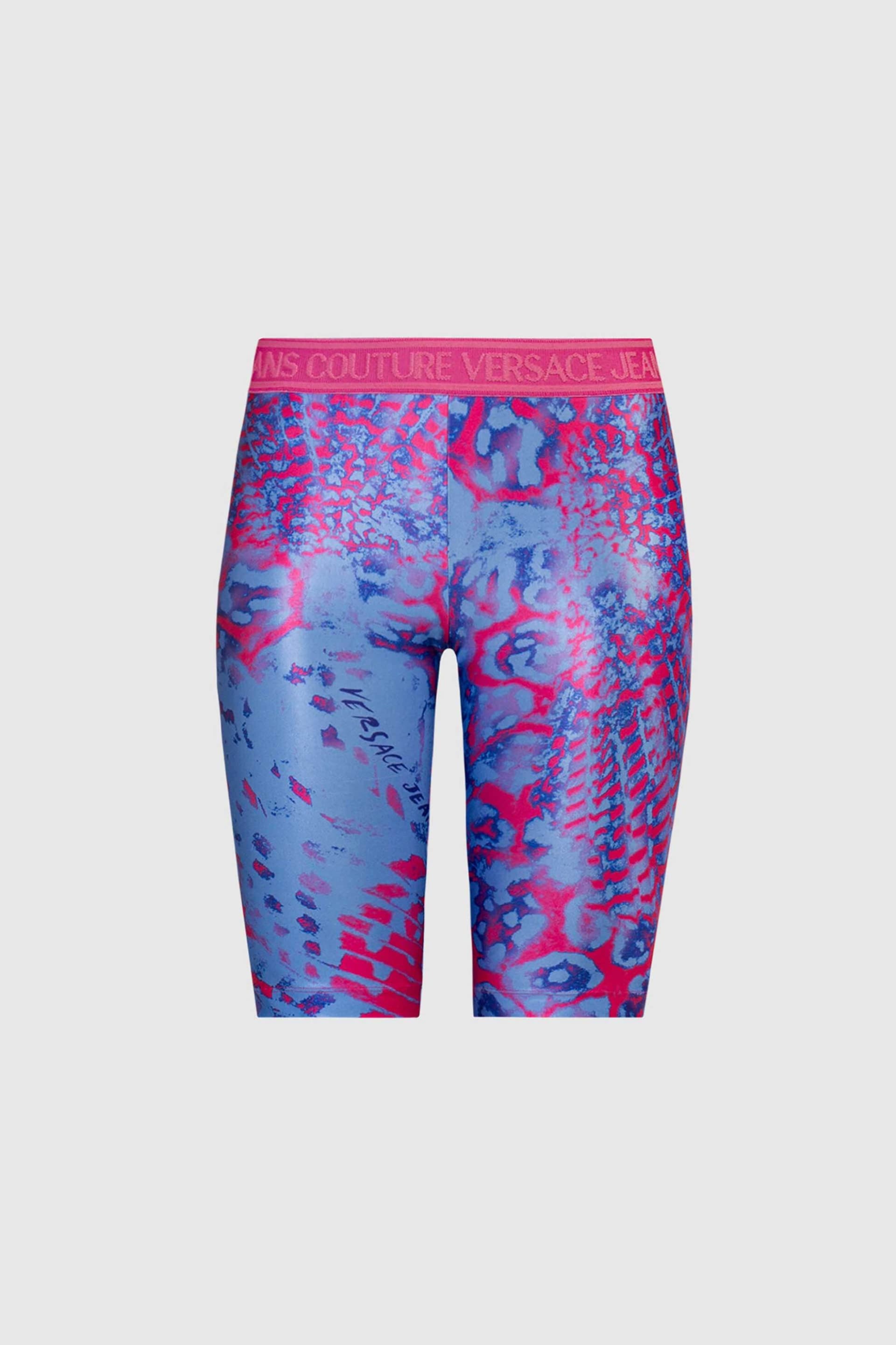 Versace Jeans Couture γυναικείο biker κολάν με all-over print και ελαστική μέση