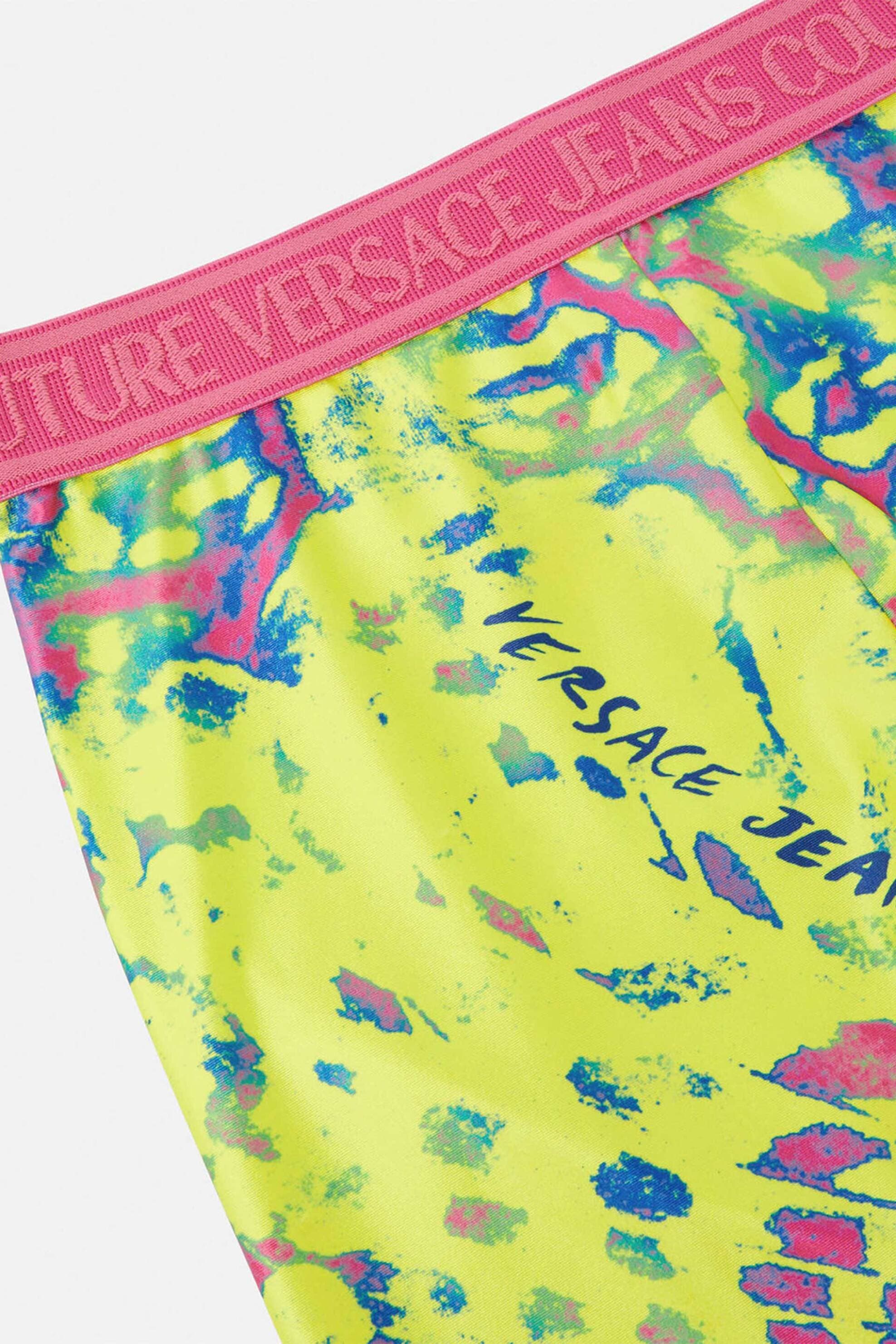 Versace Jeans Couture γυναικείο biker κολάν με all-over print και ελαστική μέση