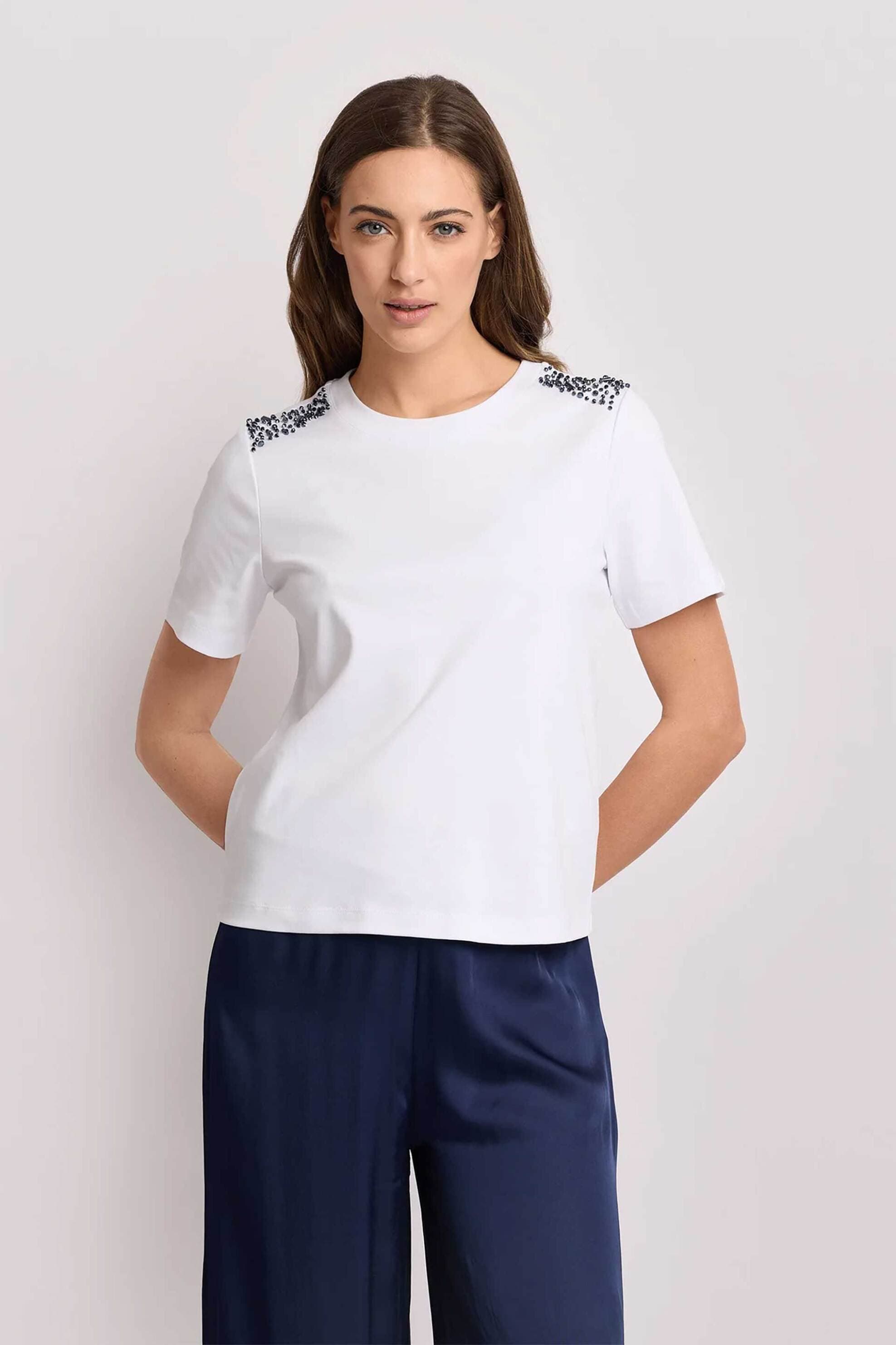 Kocca γυναικείο T-shirt με διακοσμητικές πέτρες "Mariacristina"