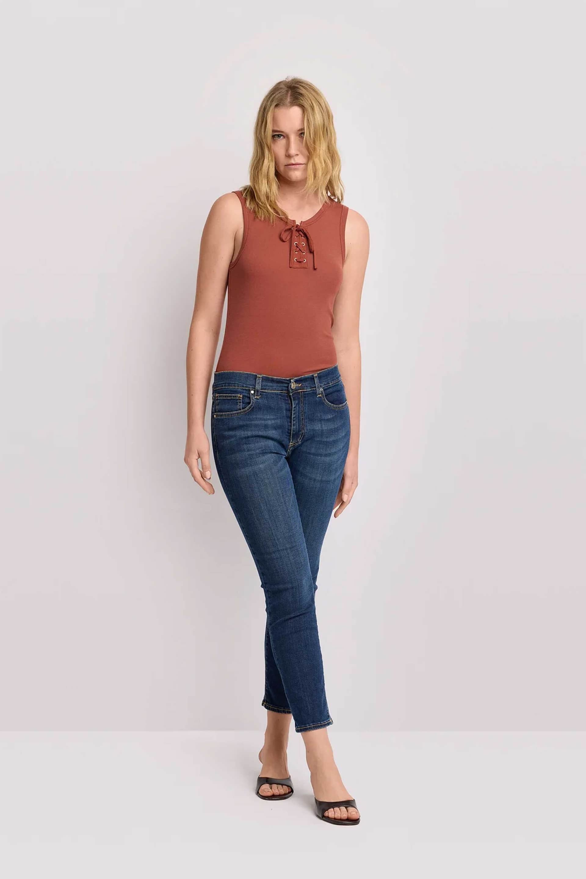 Kocca γυναικείο τζιν παντελόνι πεντάτσεπο cropped Skinny Fit "Germar"