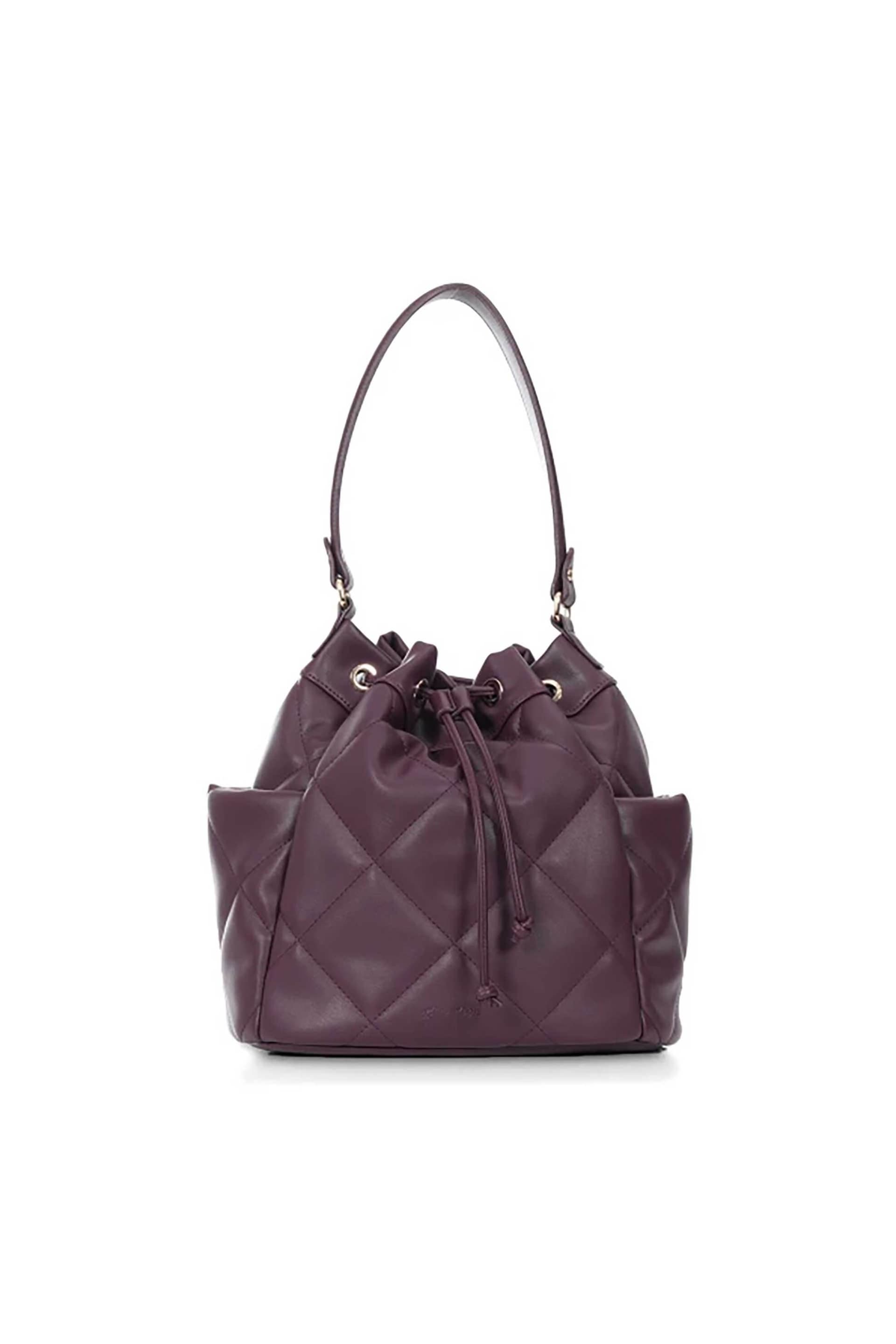 Folli Follie γυναικεία μεσαία καπιτονέ τσάντα ώμου/πουγκί "Hype me up"