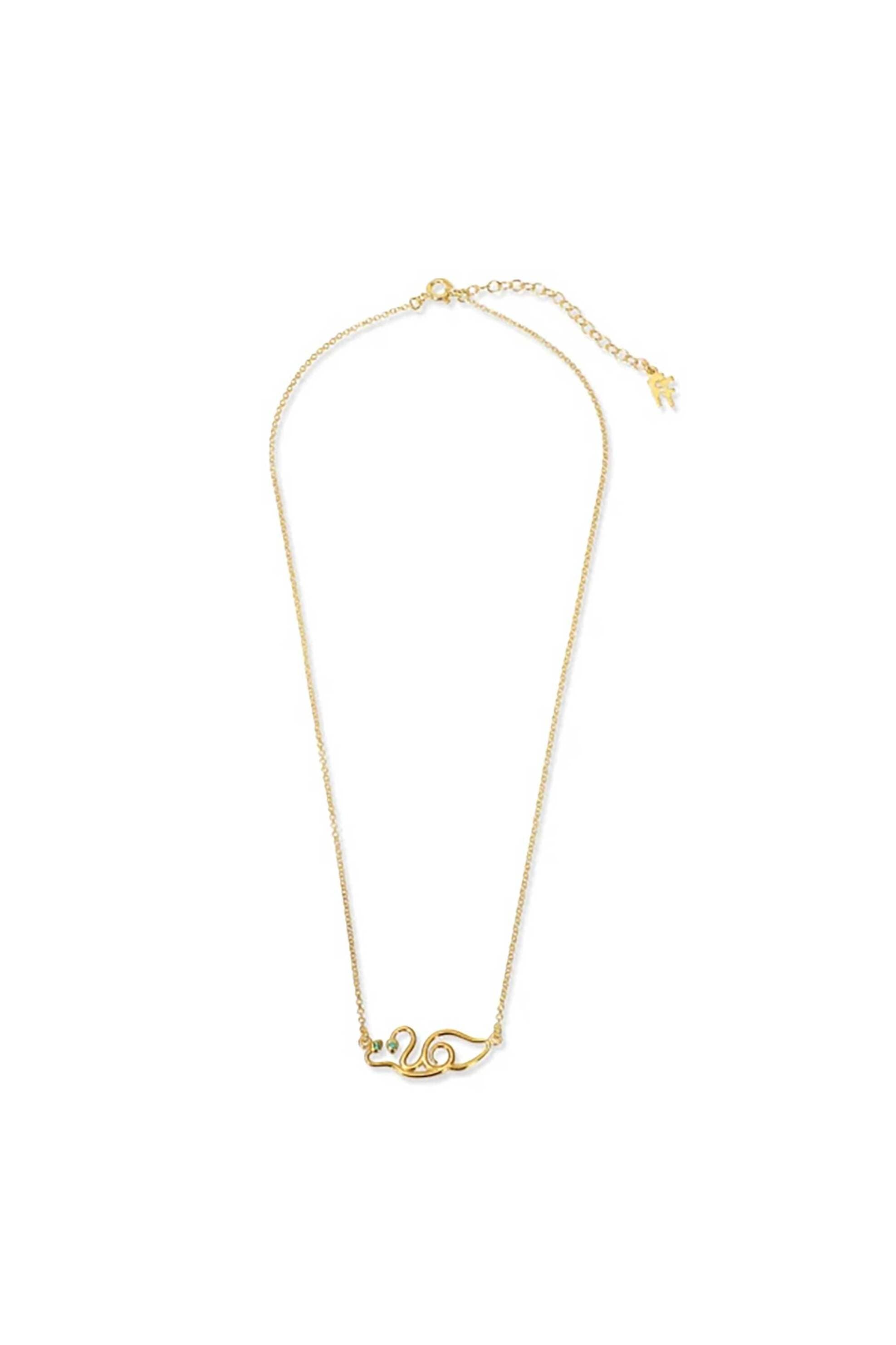 Folli Follie γυναικείο επίχρυσο κολιέ "Lucky Charm 2026"