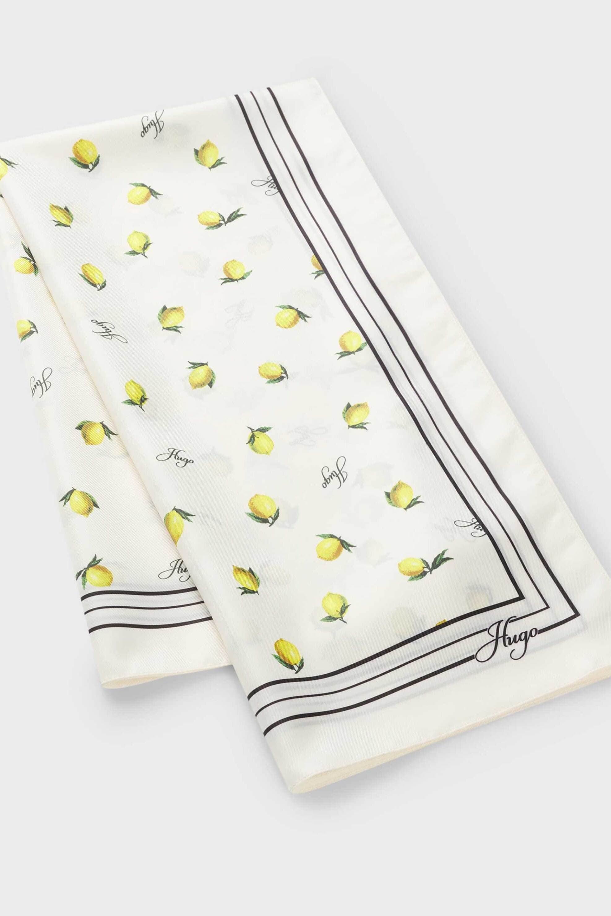 Hugo Boss γυναικείο κασκόλ με lemon print | ONE SIZE