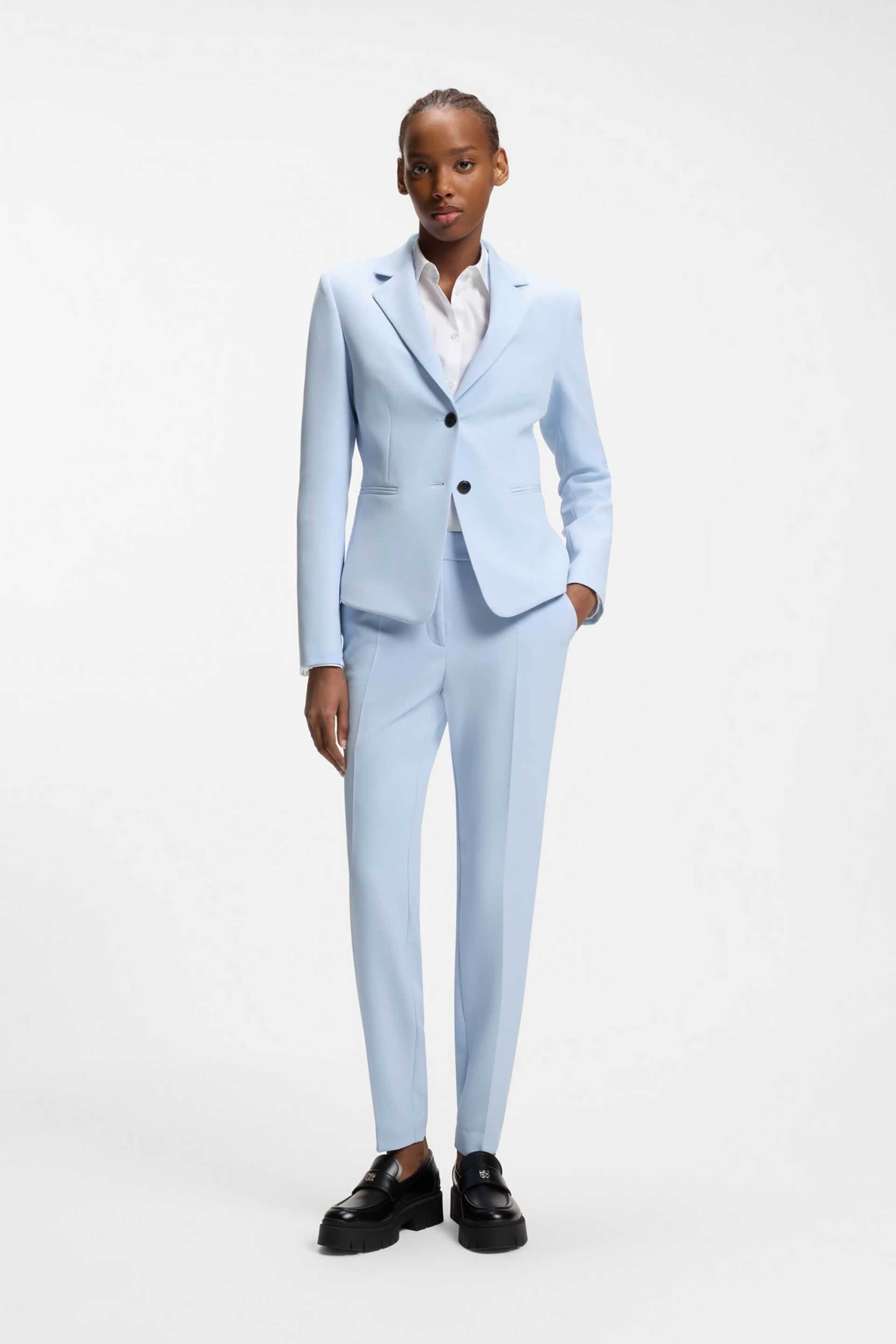 Hugo Boss γυναικείο παντελόνι μονόχρωμο Slim Fit "Hagonia"