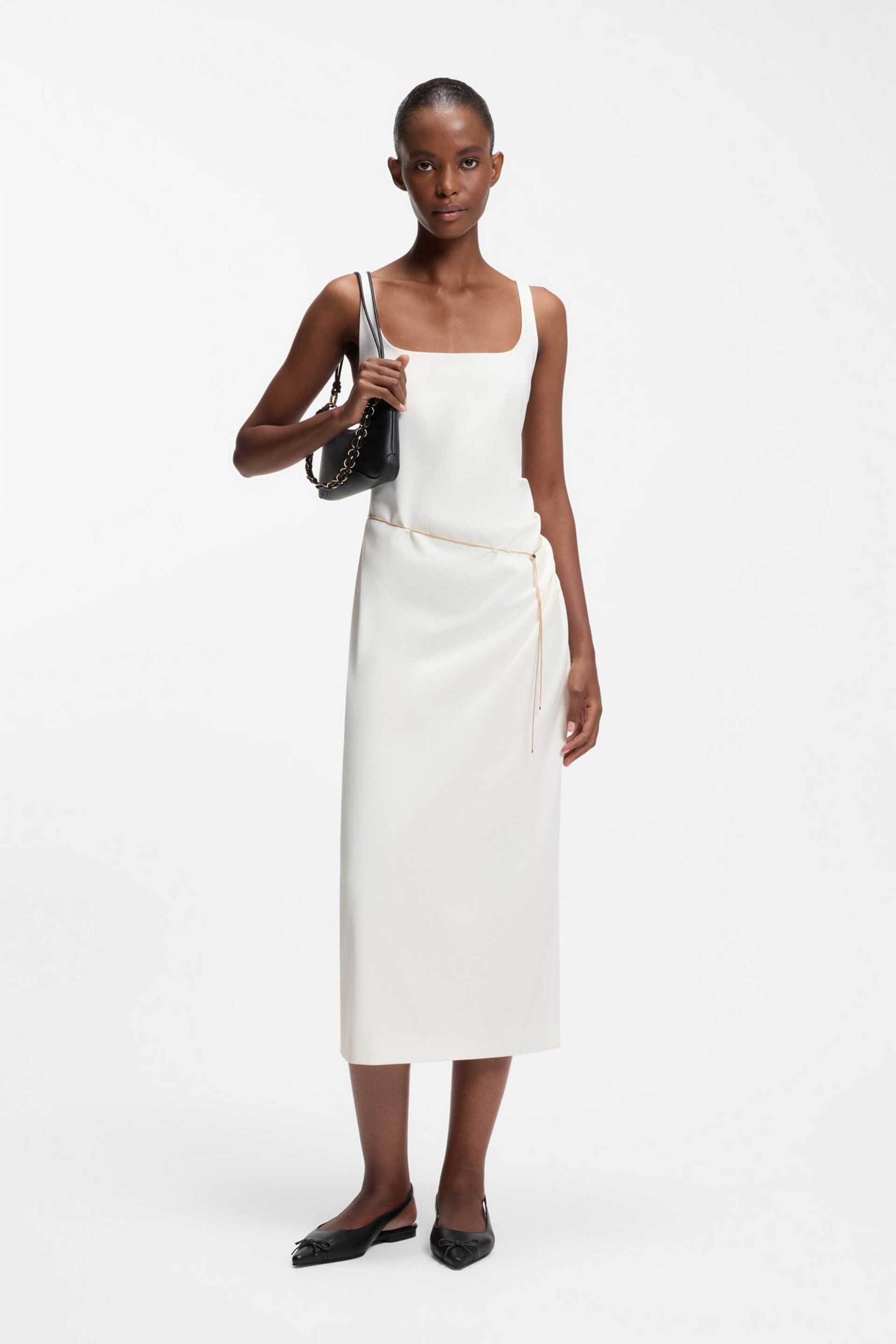 Hugo Boss γυναικείο midi φόρεμα με αλυσίδα "Kankeni"