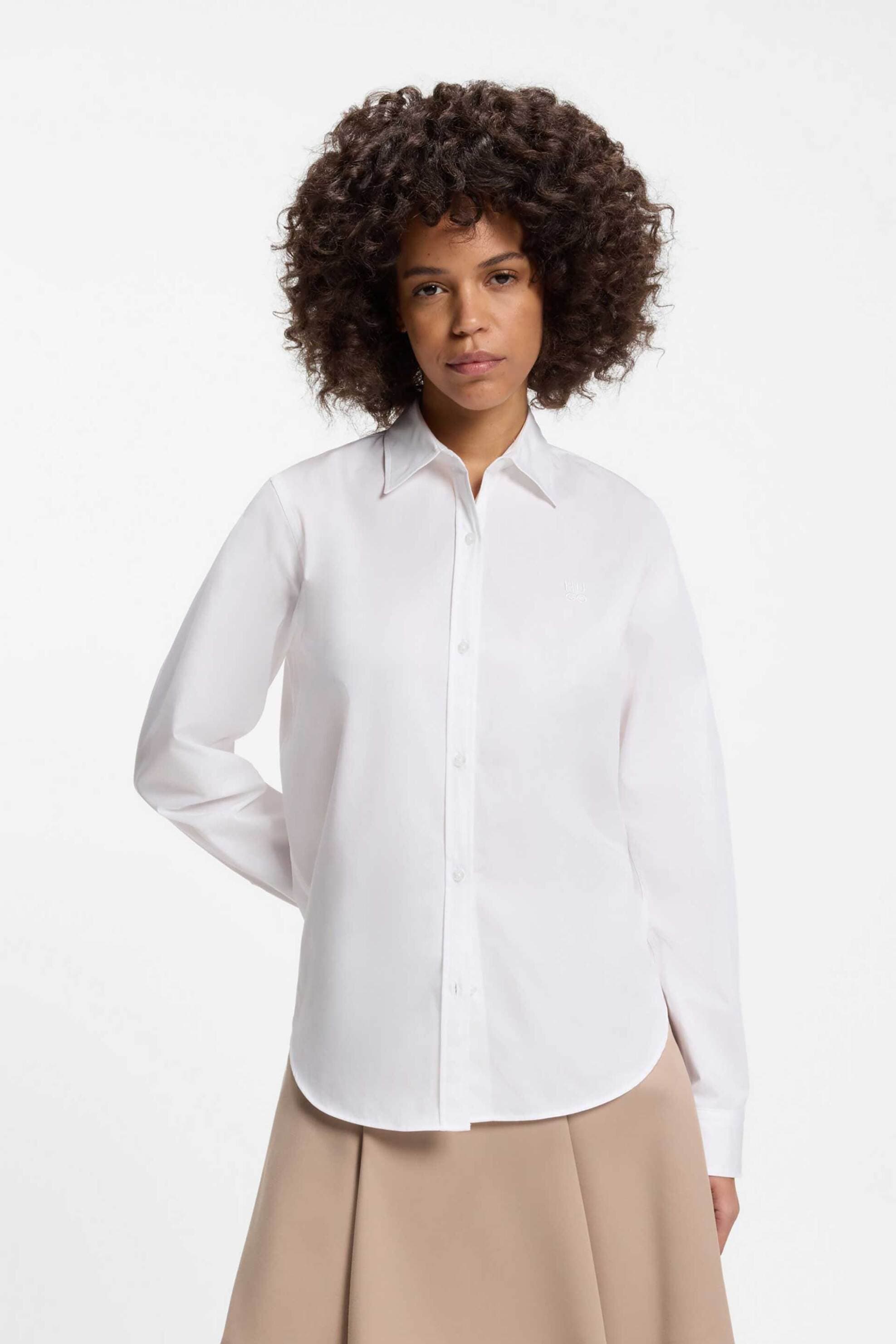 Hugo Boss γυναικείο πουκάμισο μονόχρωμο "The Essential"