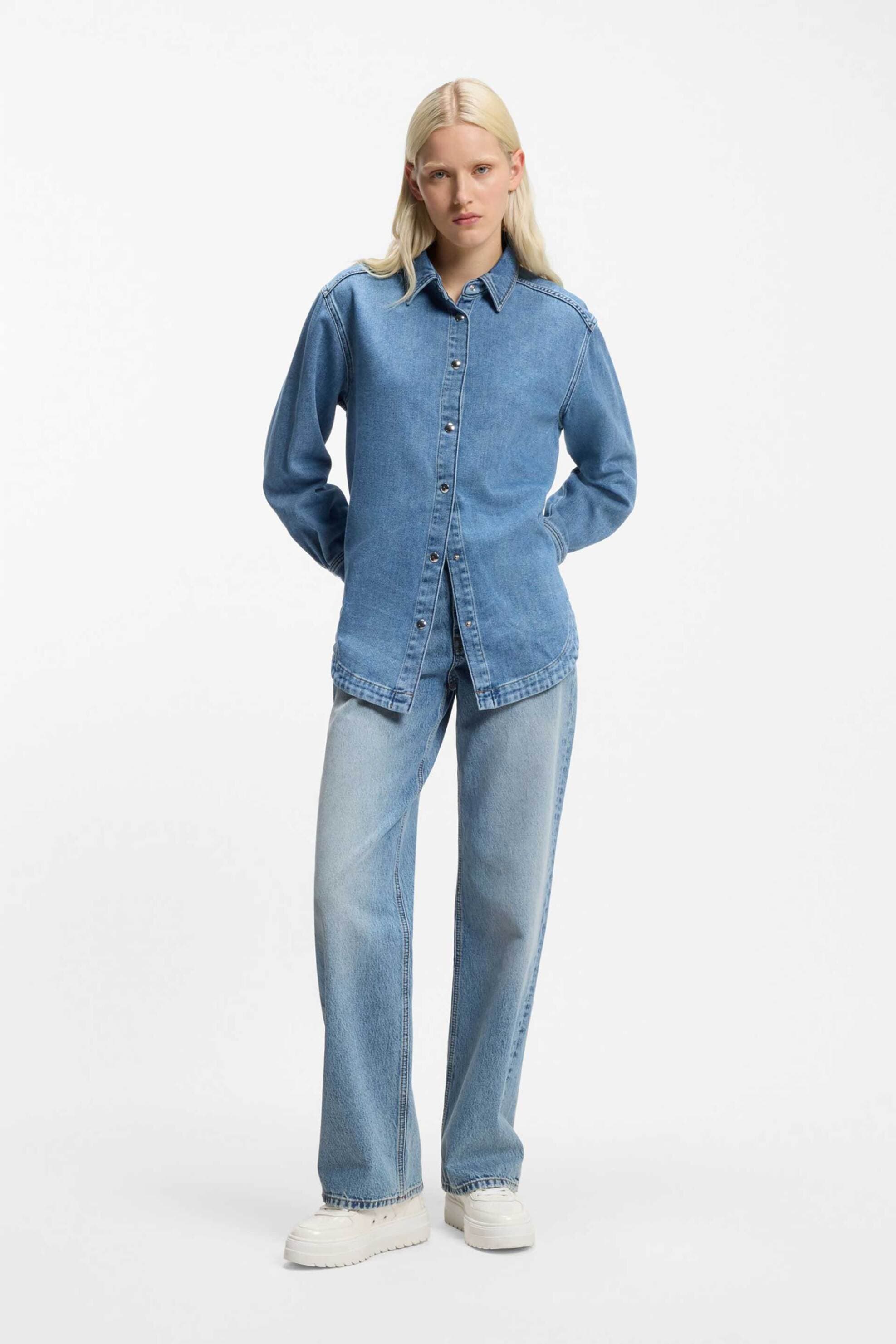 Hugo Boss γυναικείο τζιν παντελόνι Wide Fit "937_14"