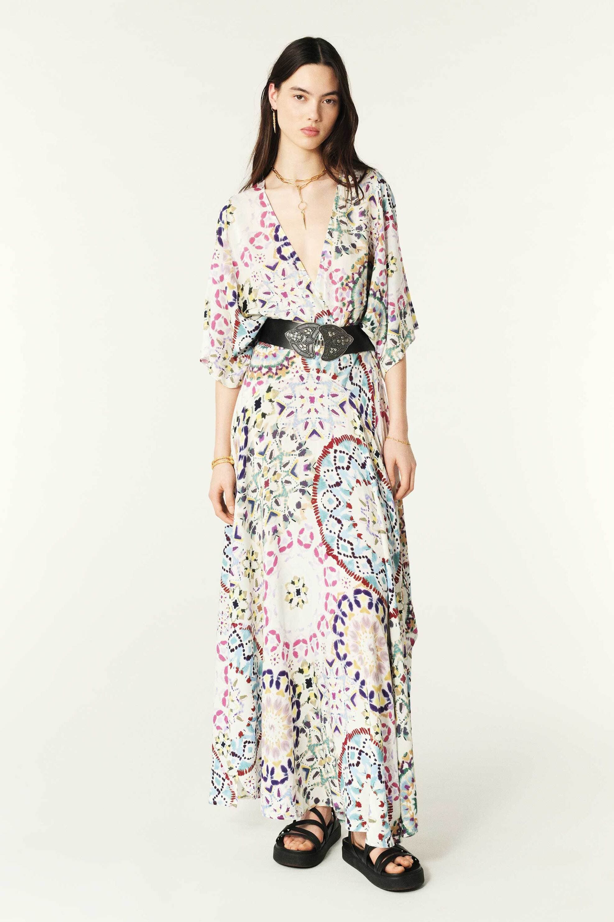 ba&sh γυναικείο maxi φόρεμα με all-over print "Licia"
