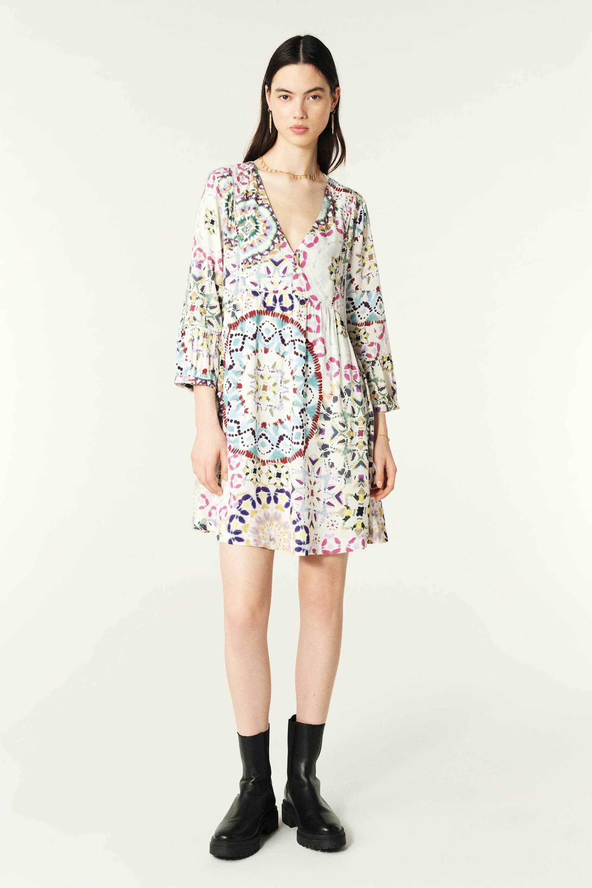 ba&sh γυναικείο mini φόρεμα με all-over print "Lorenza"