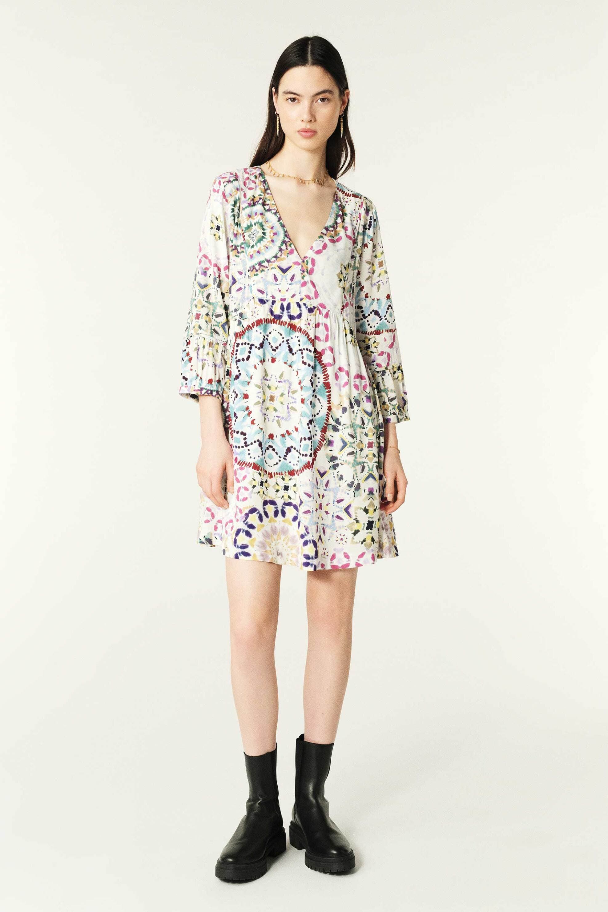 ba&sh γυναικείο mini φόρεμα με all-over print "Lorenza"