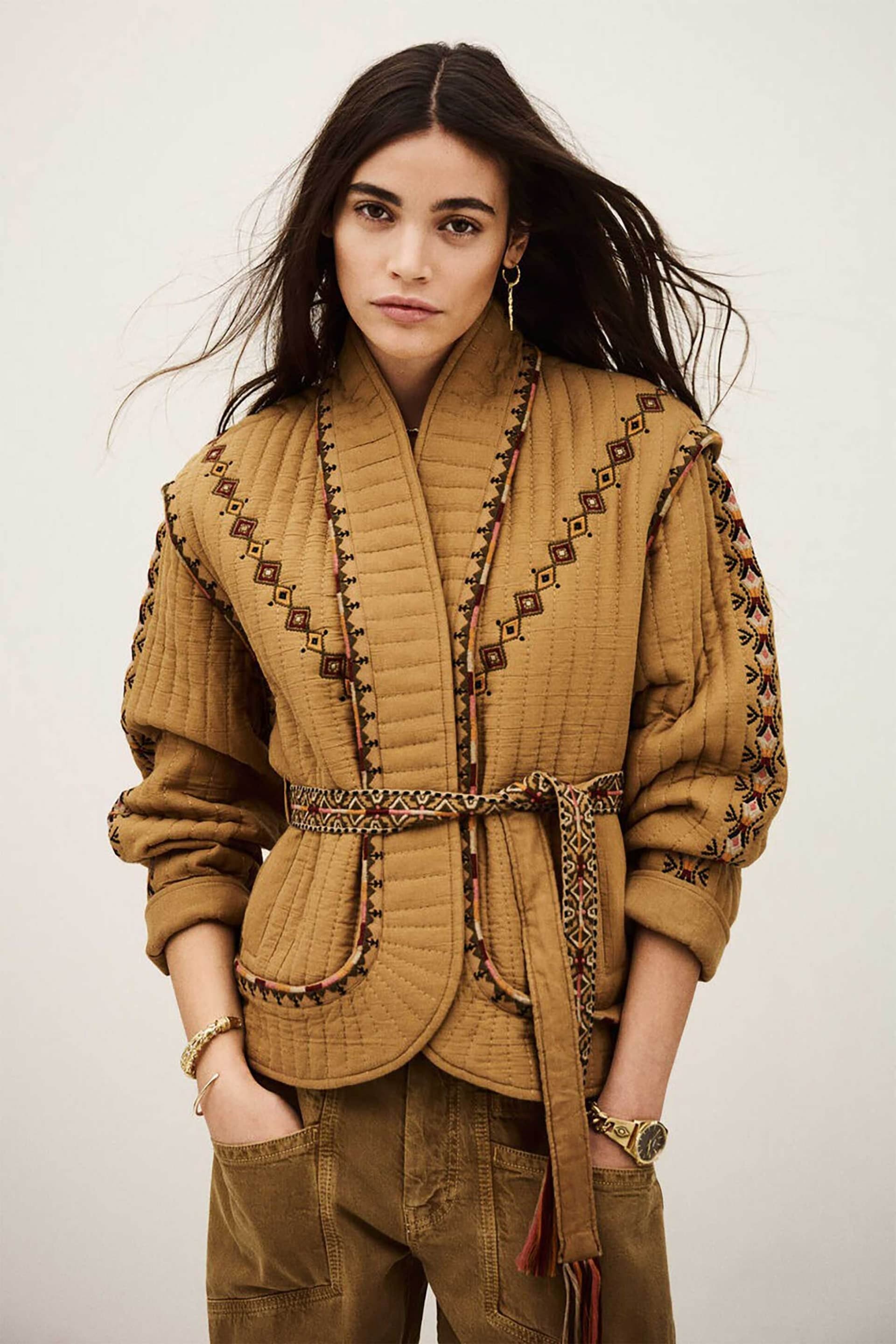 ba&sh γυναικείο jacket με κεντήματα έθνικ "Cocoon"