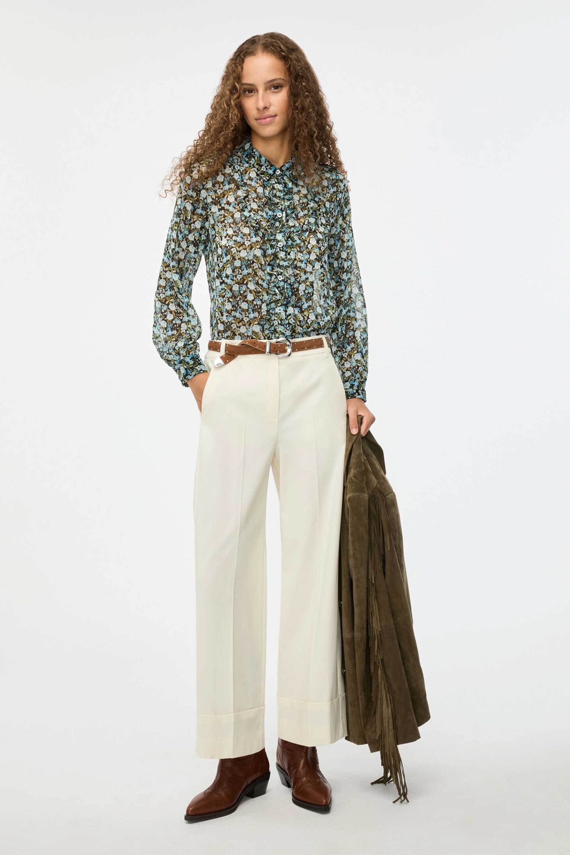 iBlues γυναικείο παντελόνι Wide Leg "Iblscacco"