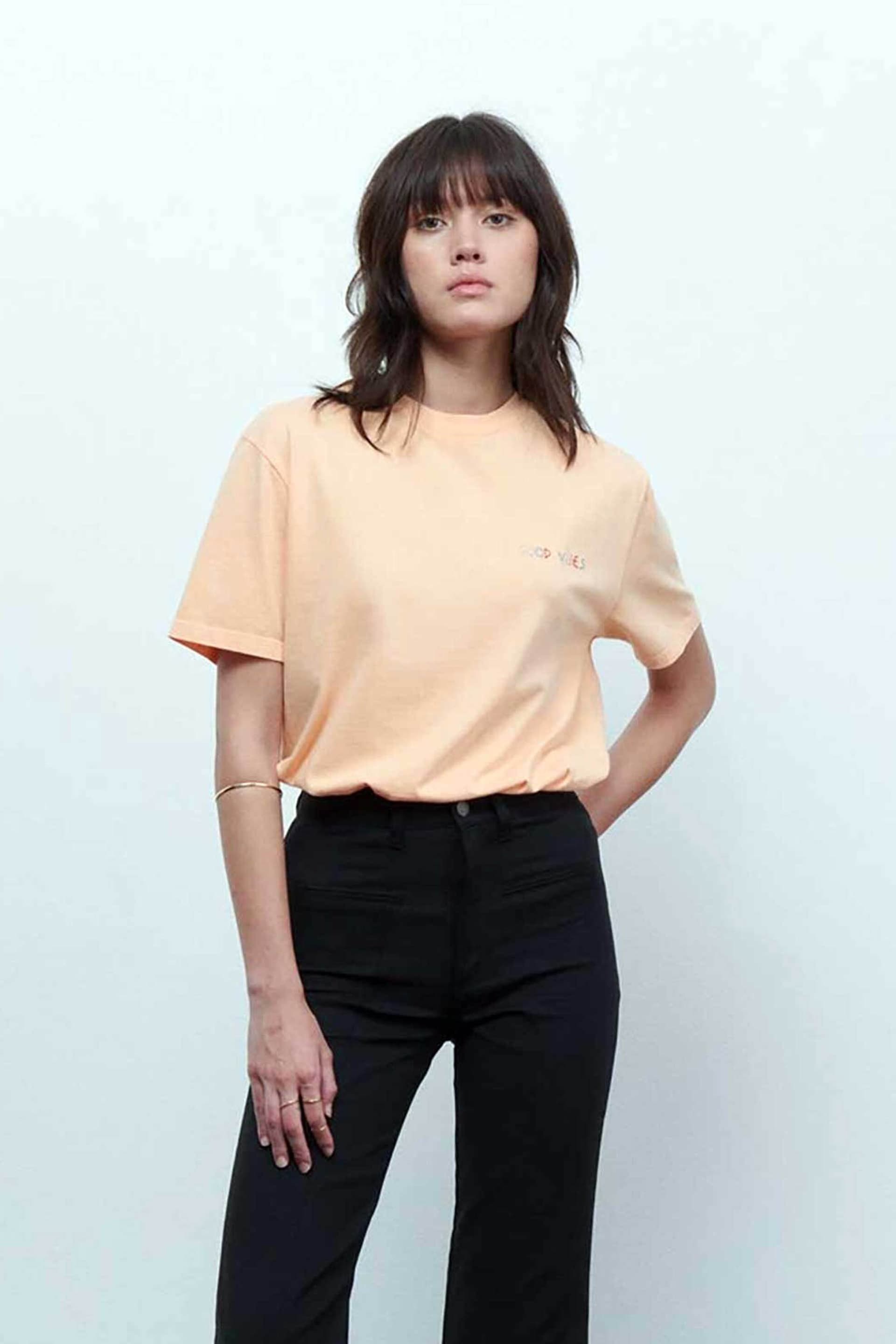 Maison Labiche γυναικείο T-shirt Straight Cut "Good Vibes Popincourt" | S