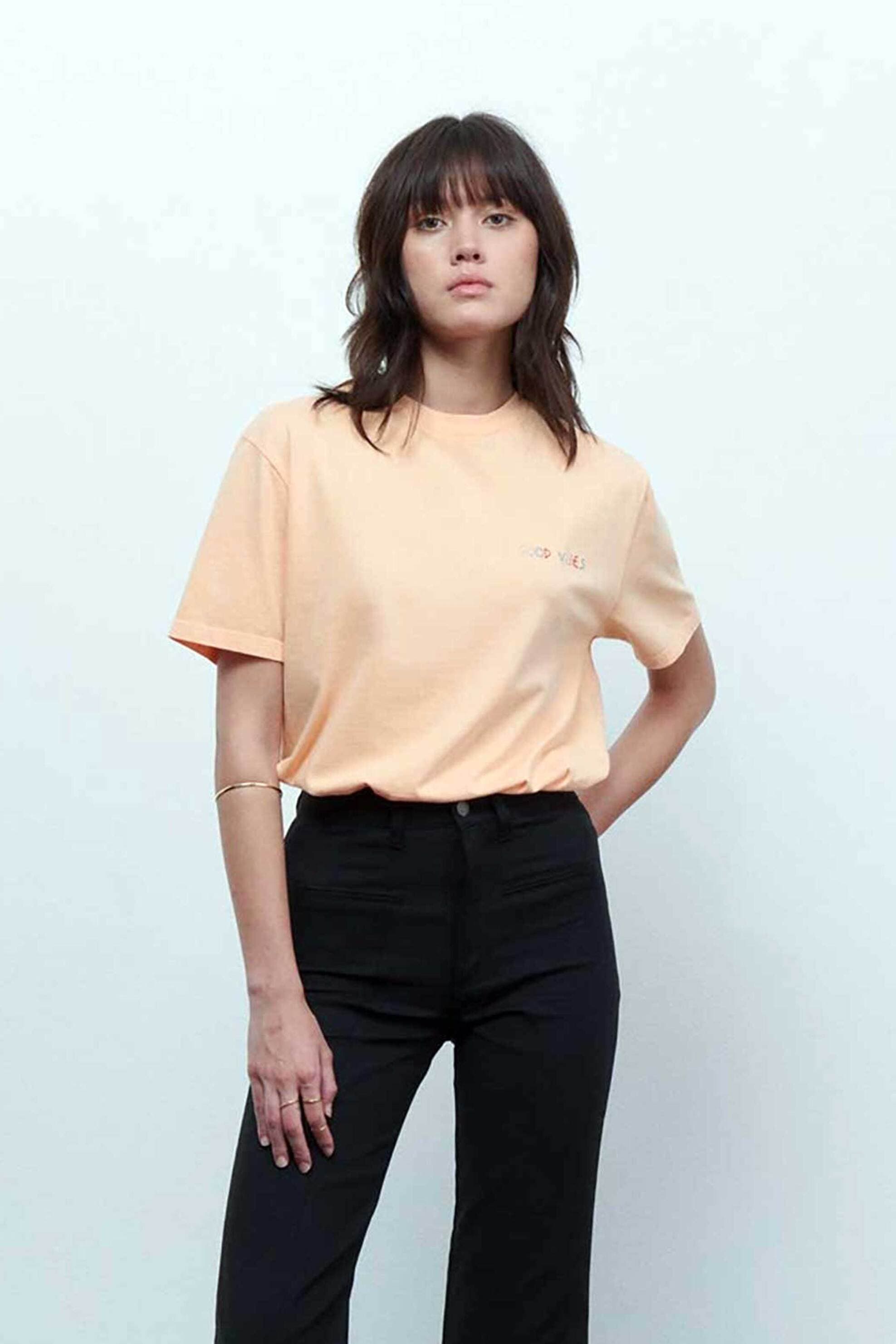 Maison Labiche γυναικείο T-shirt Straight Cut "Good Vibes Popincourt" | S