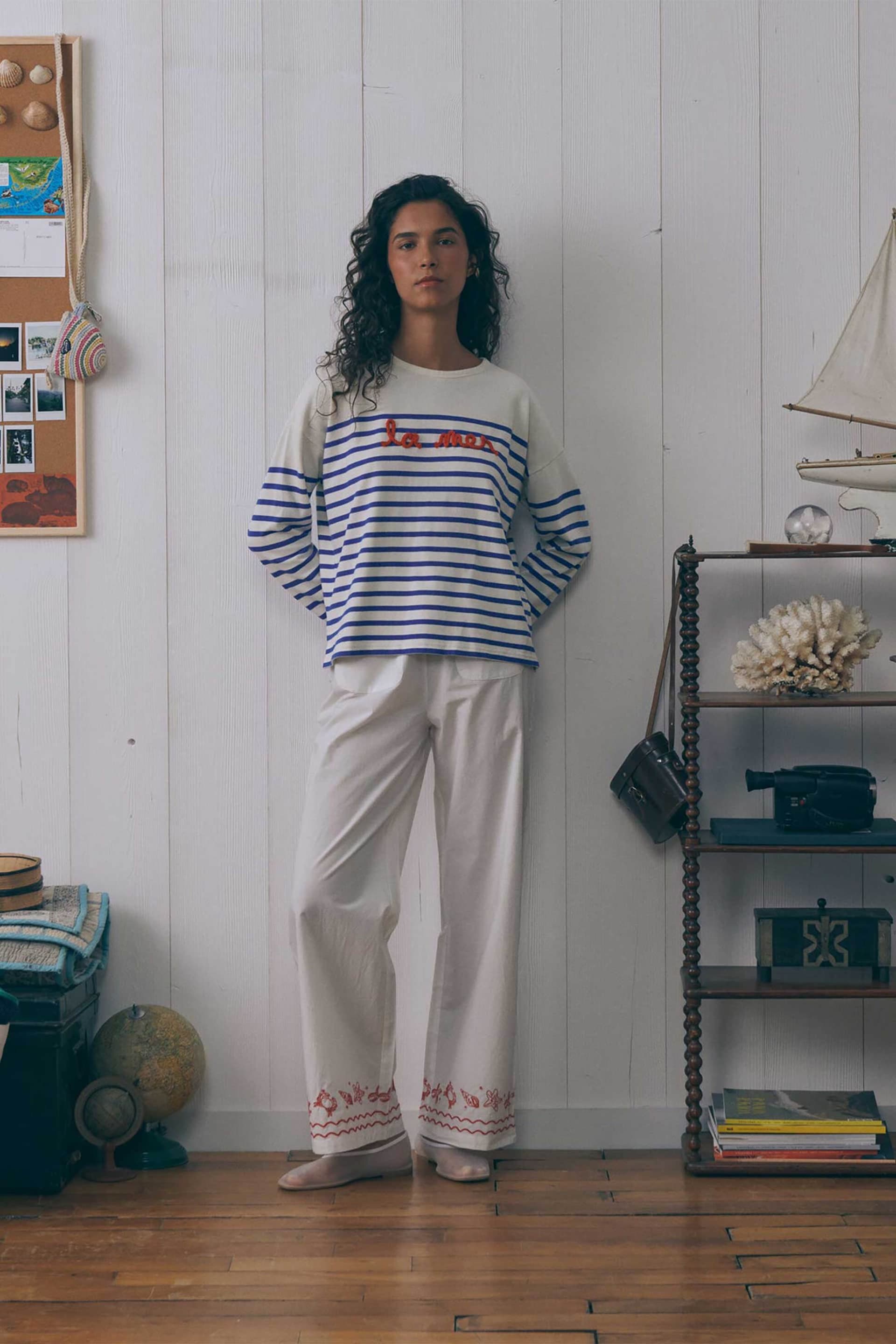 Maison Labiche γυναικεία βαμβακερή μπλούζα με ριγέ σχέδιο "La Mer"