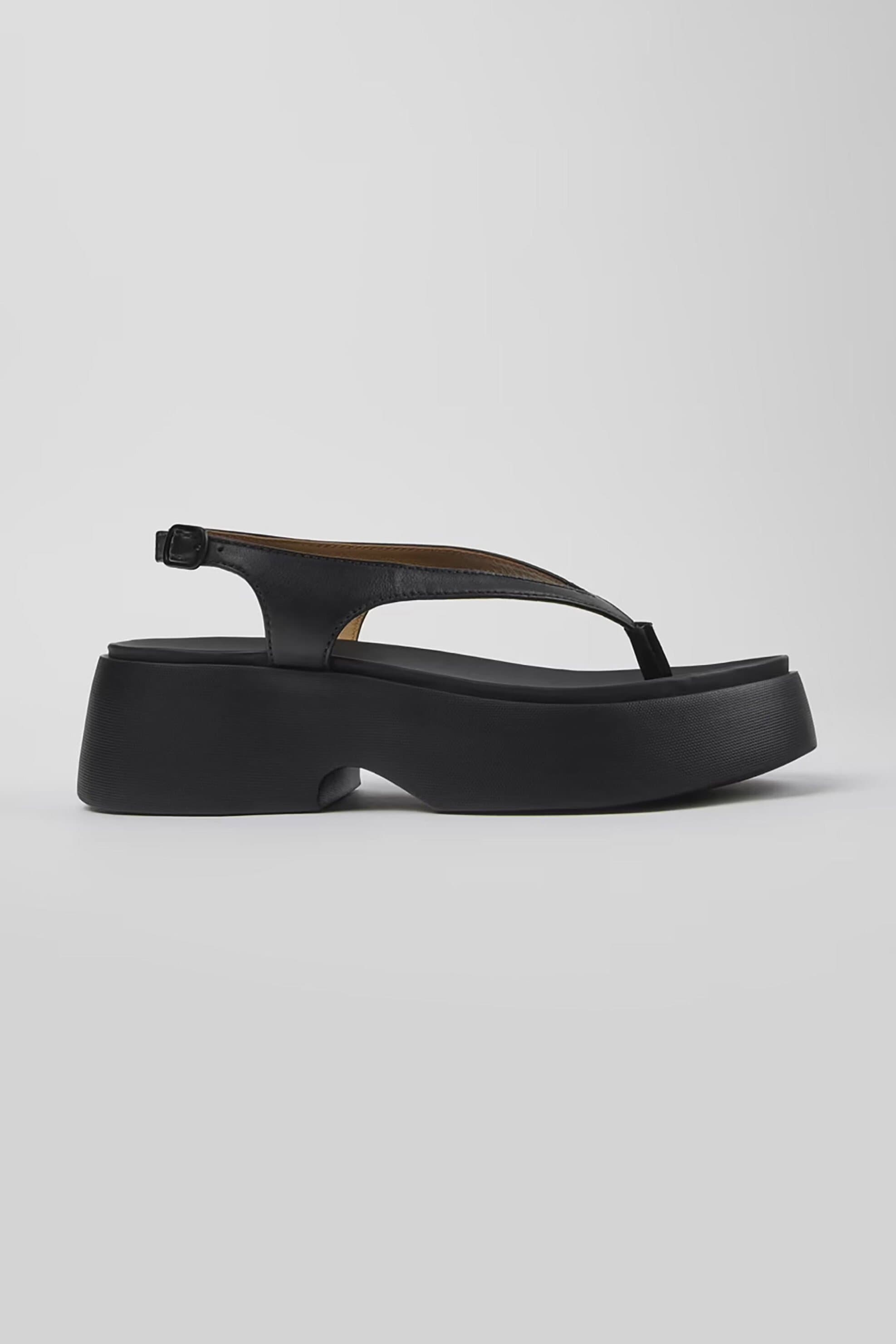 Camper γυναικεία δερμάτινα flatforms μονόχρωμα με χοντρή σόλα "Tasha"