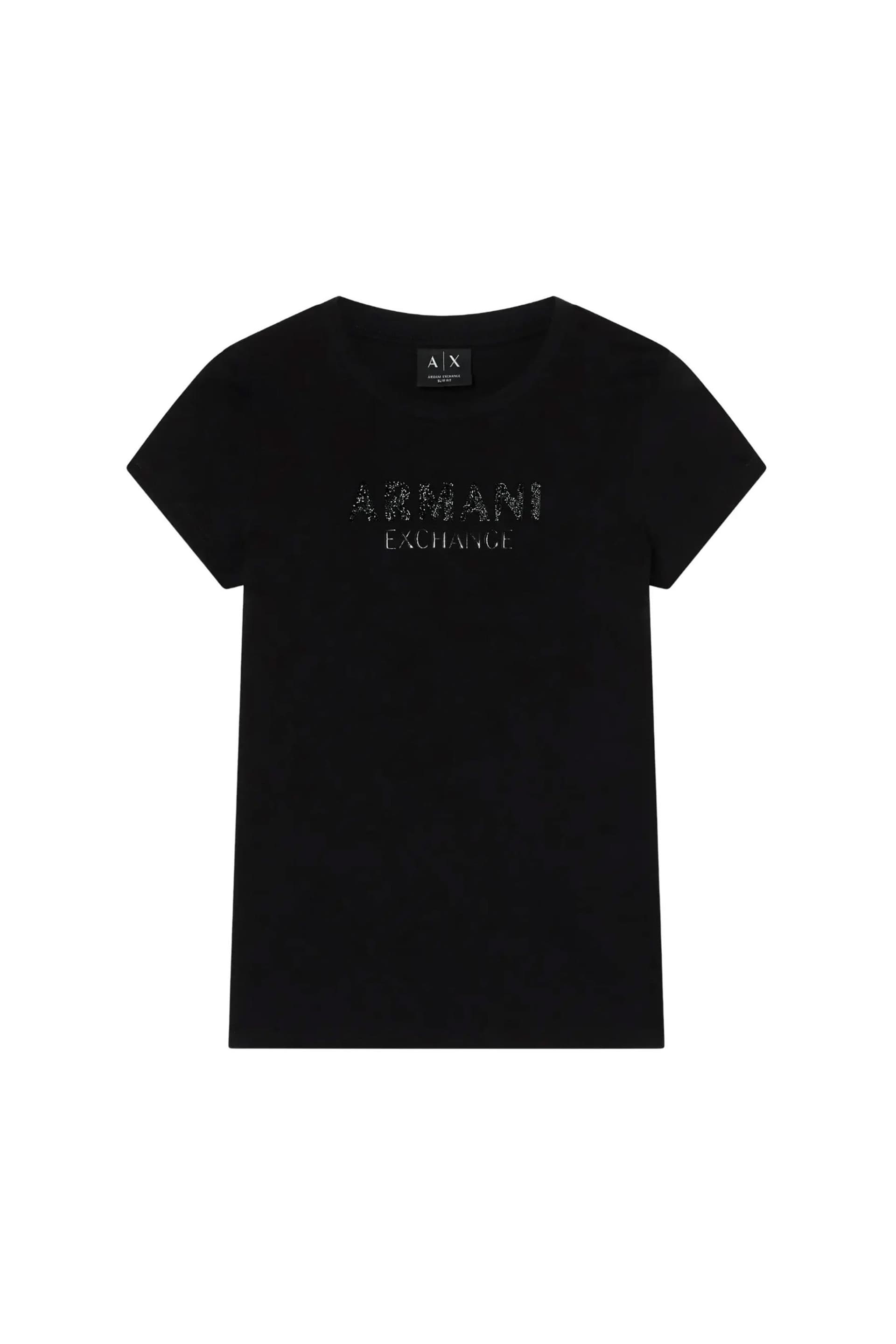 Armani Exchange γυναικείο T-shirt με λογότυπο από στρας Slim Fit