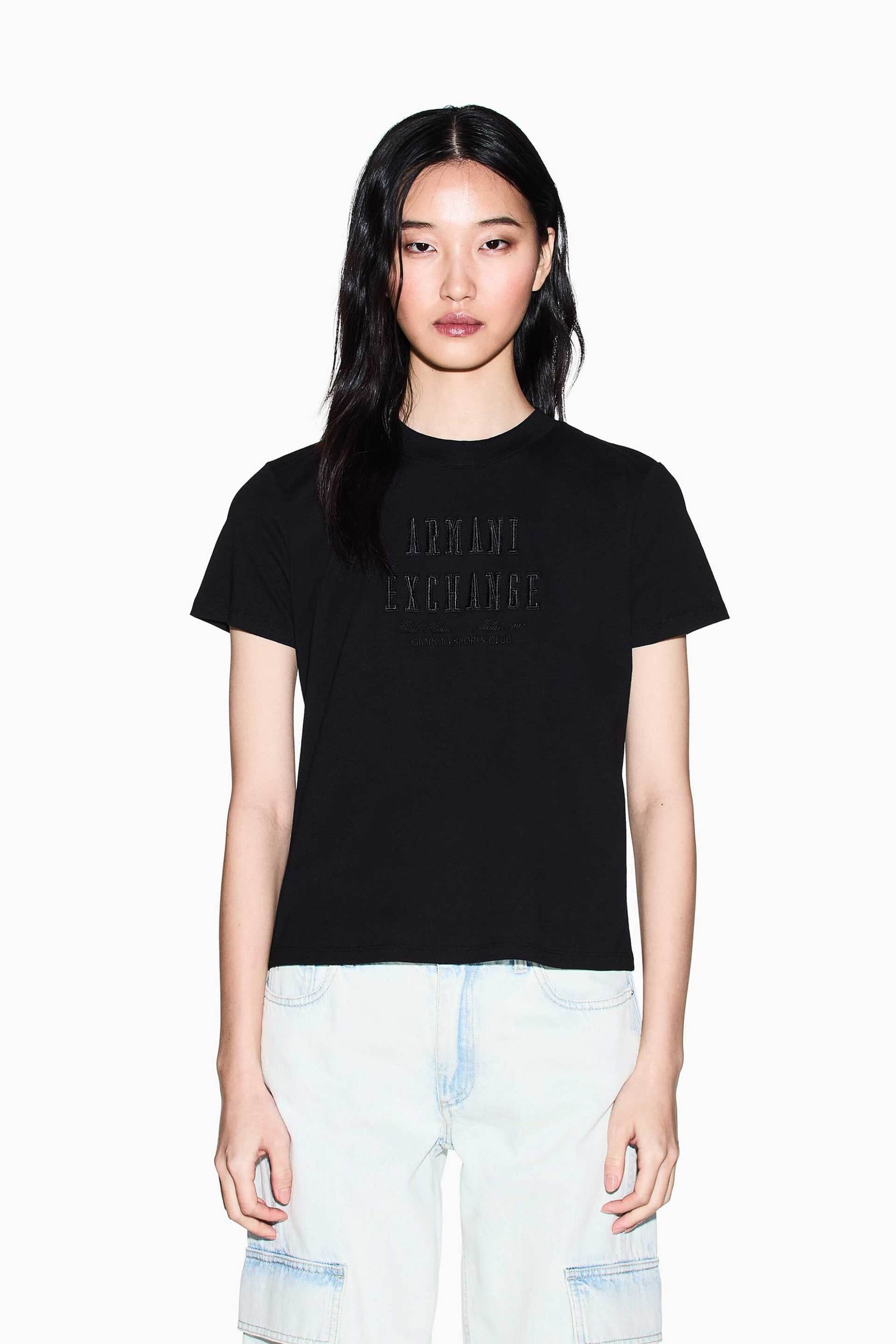 Armani Exchange γυναικείο T-shirt με κεντημένο λογότυπο Relaxed Fit