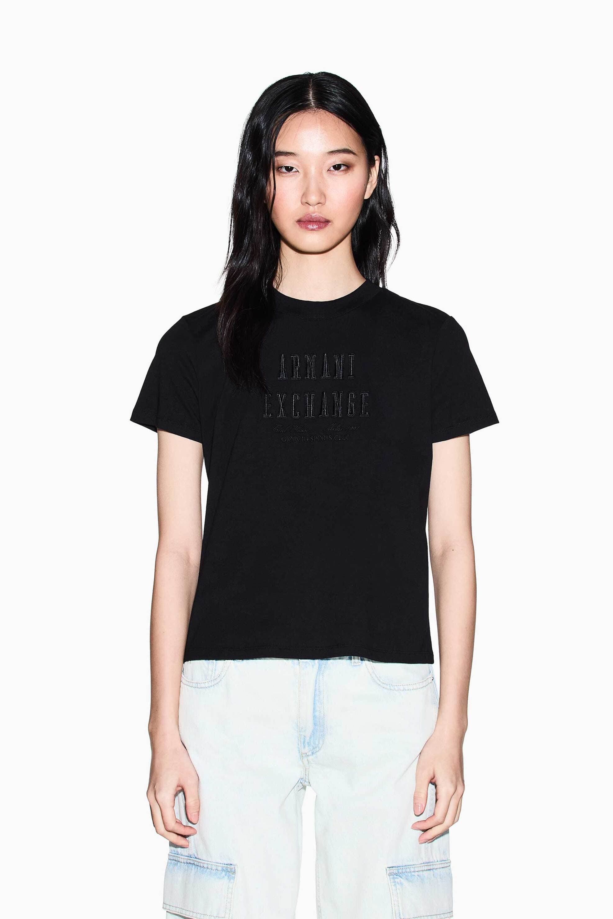 Armani Exchange γυναικείο T-shirt με κεντημένο λογότυπο Relaxed Fit