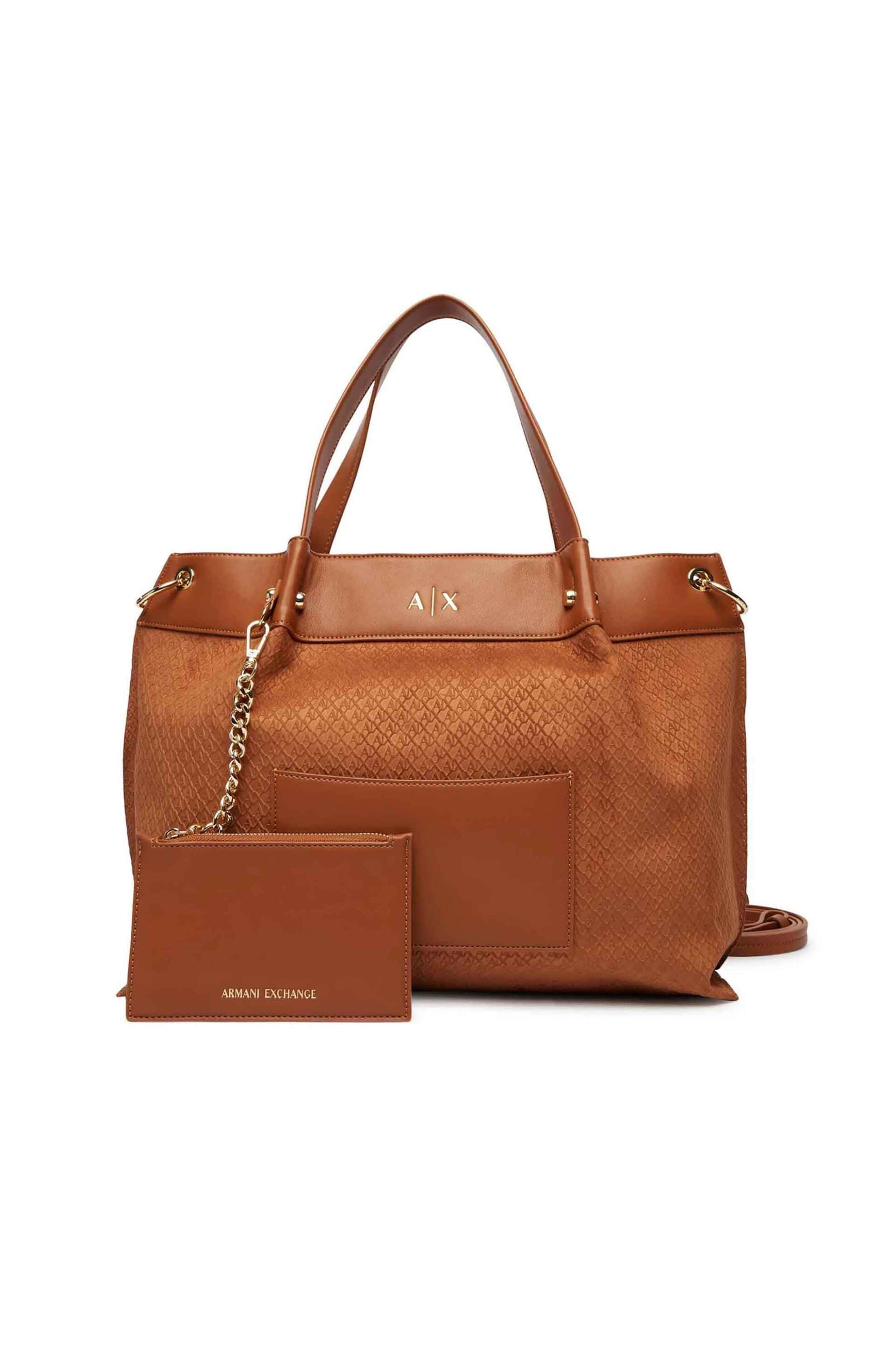 Armani Exchange γυναικεία τσάντα χειρός με ανάγλυφο all-over monogram | ONE SIZE