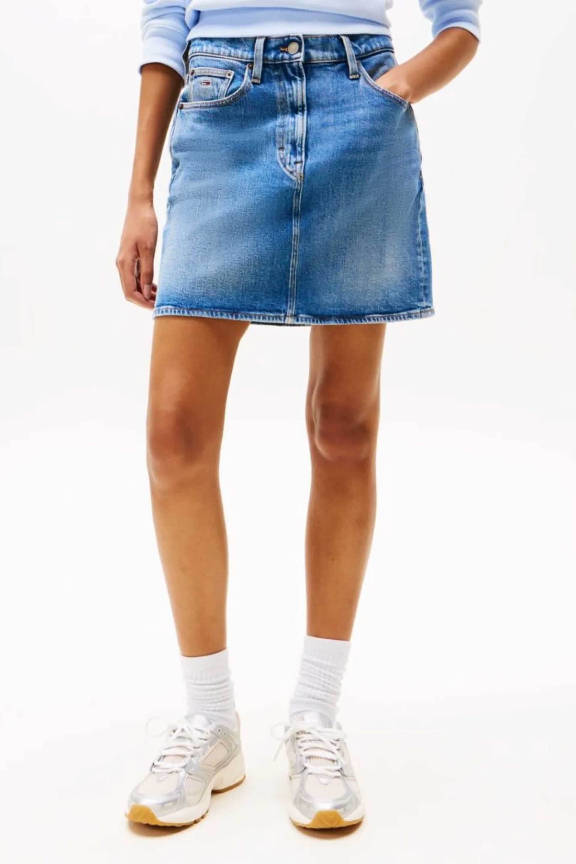 Tommy Jeans γυναικεία denim mini φούστα πεντάτσεπη Regular Fit